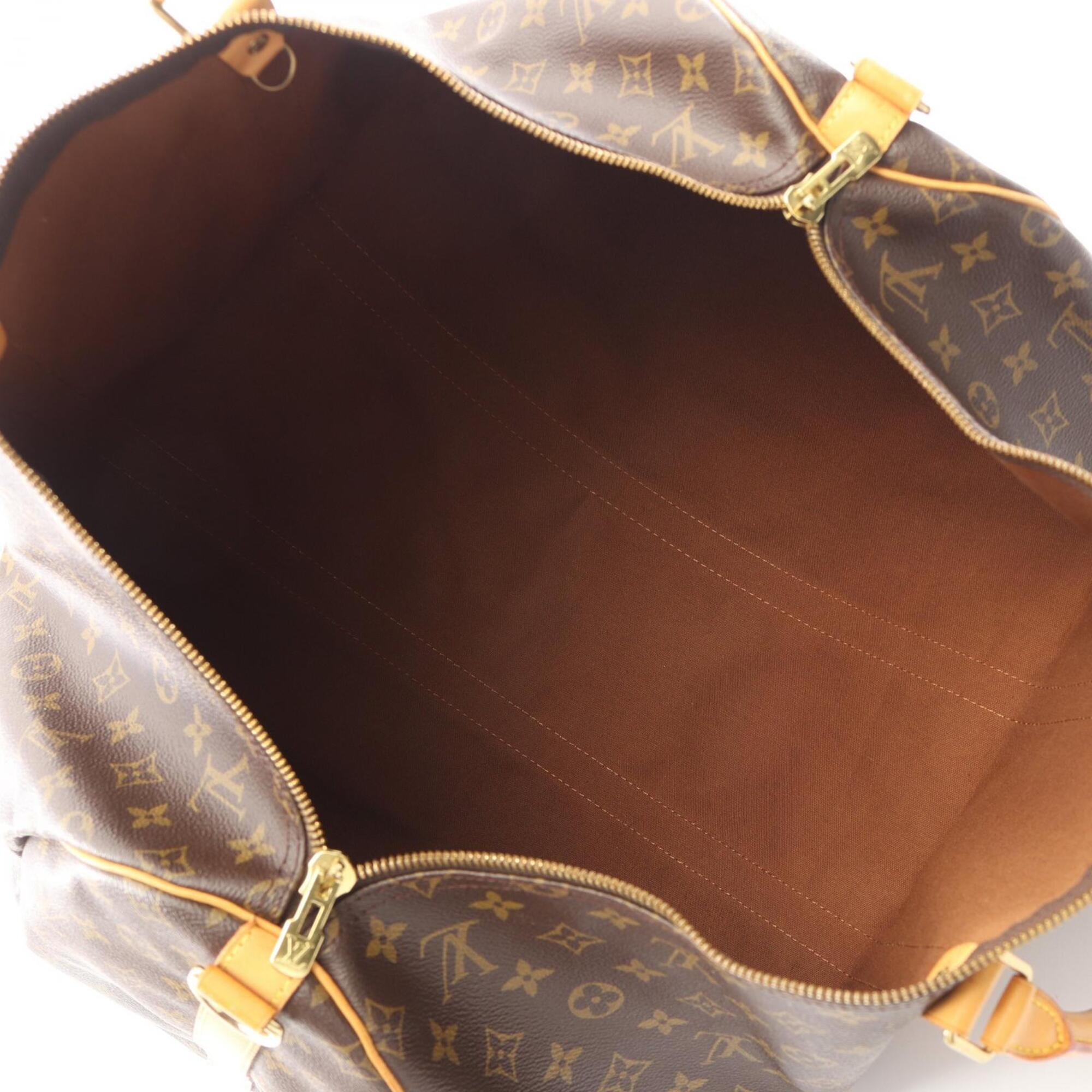Louis Vuitton Brown Pvc Coated Canvas Leather Boston Bag Handbag (Pre-Owned)