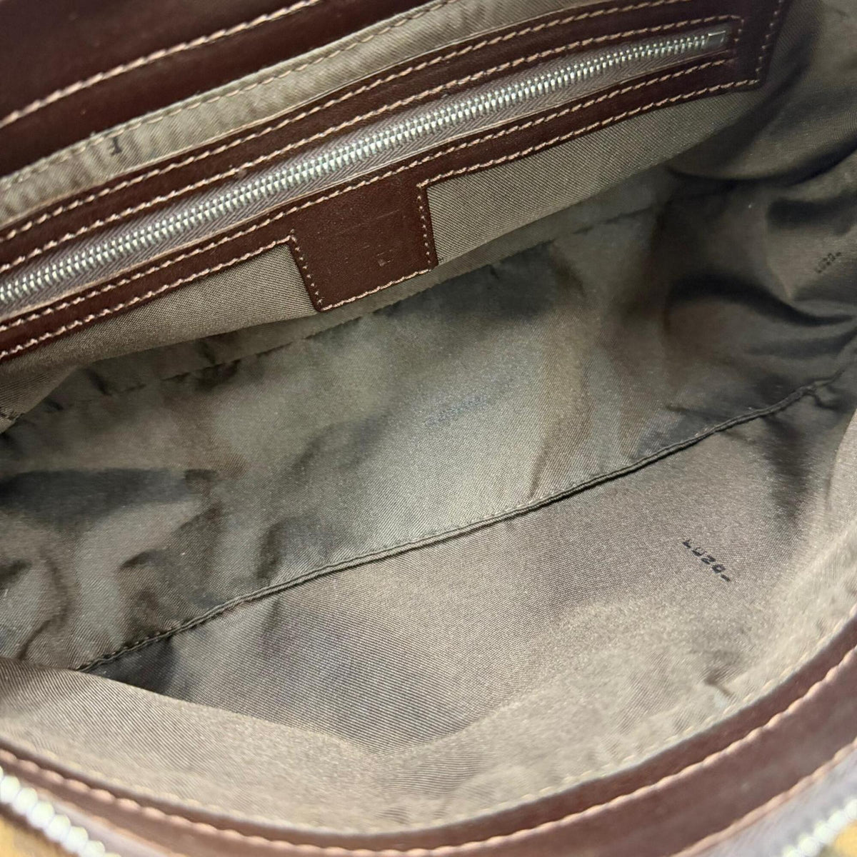 Fendi Brown Leather Shoulder Bag (Pre-Owned)