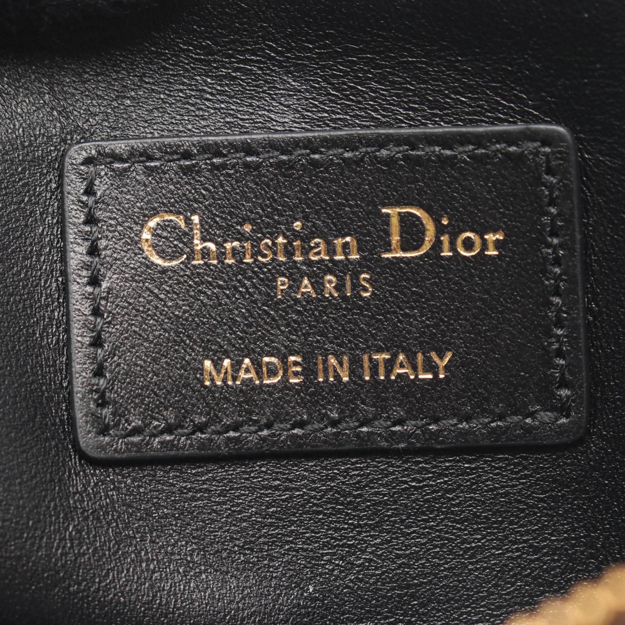 Christian Dior Black Leather Coin Purse/Coin Case (Pre-Owned)