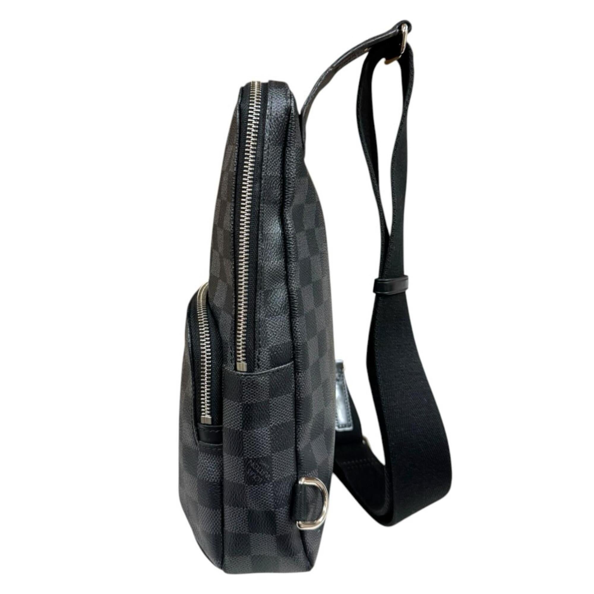 Louis Vuitton Black Gray Damier Graphite Sling Bag (Pre-Owned)