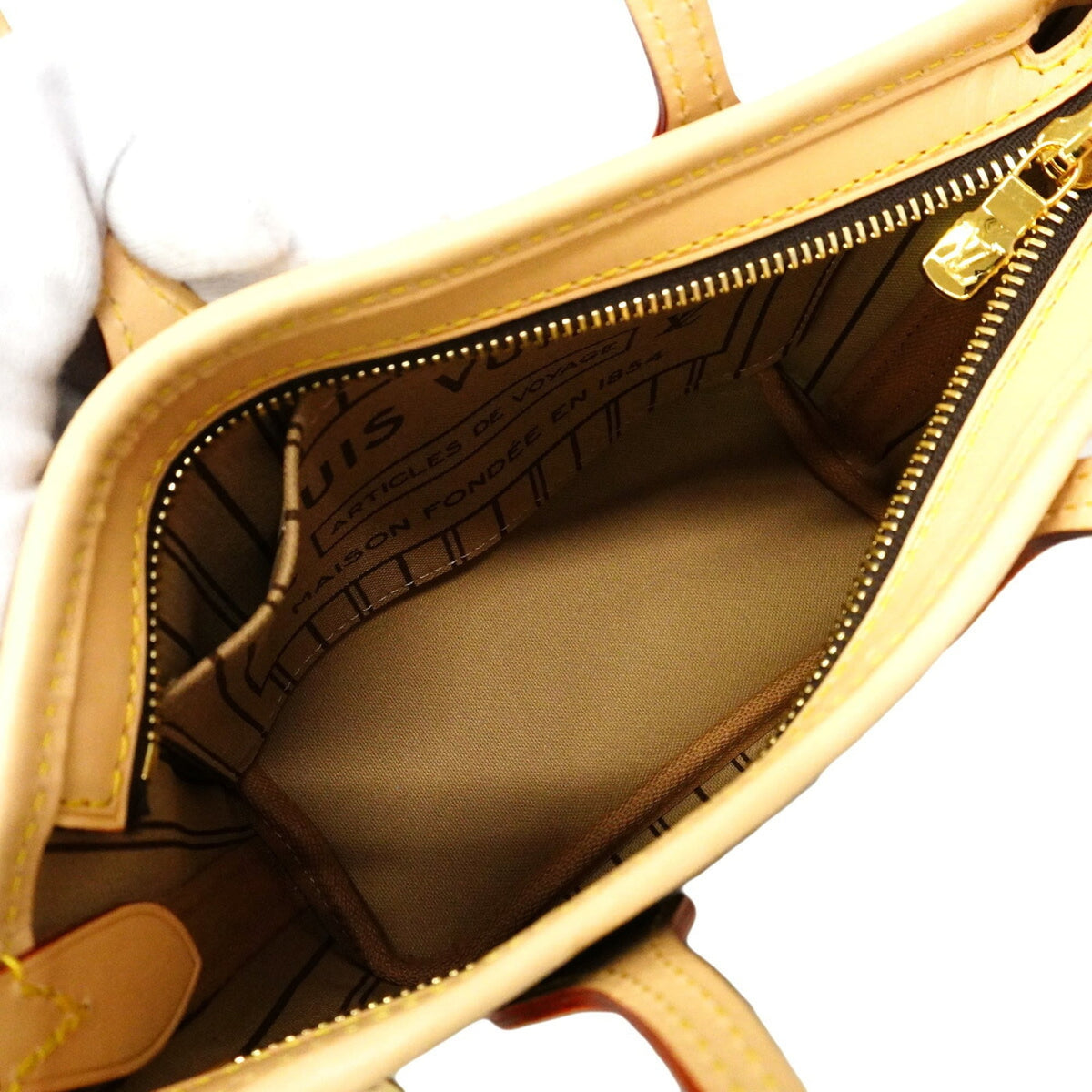 Louis Vuitton Beige Brown Tote Bag (Pre-Owned)