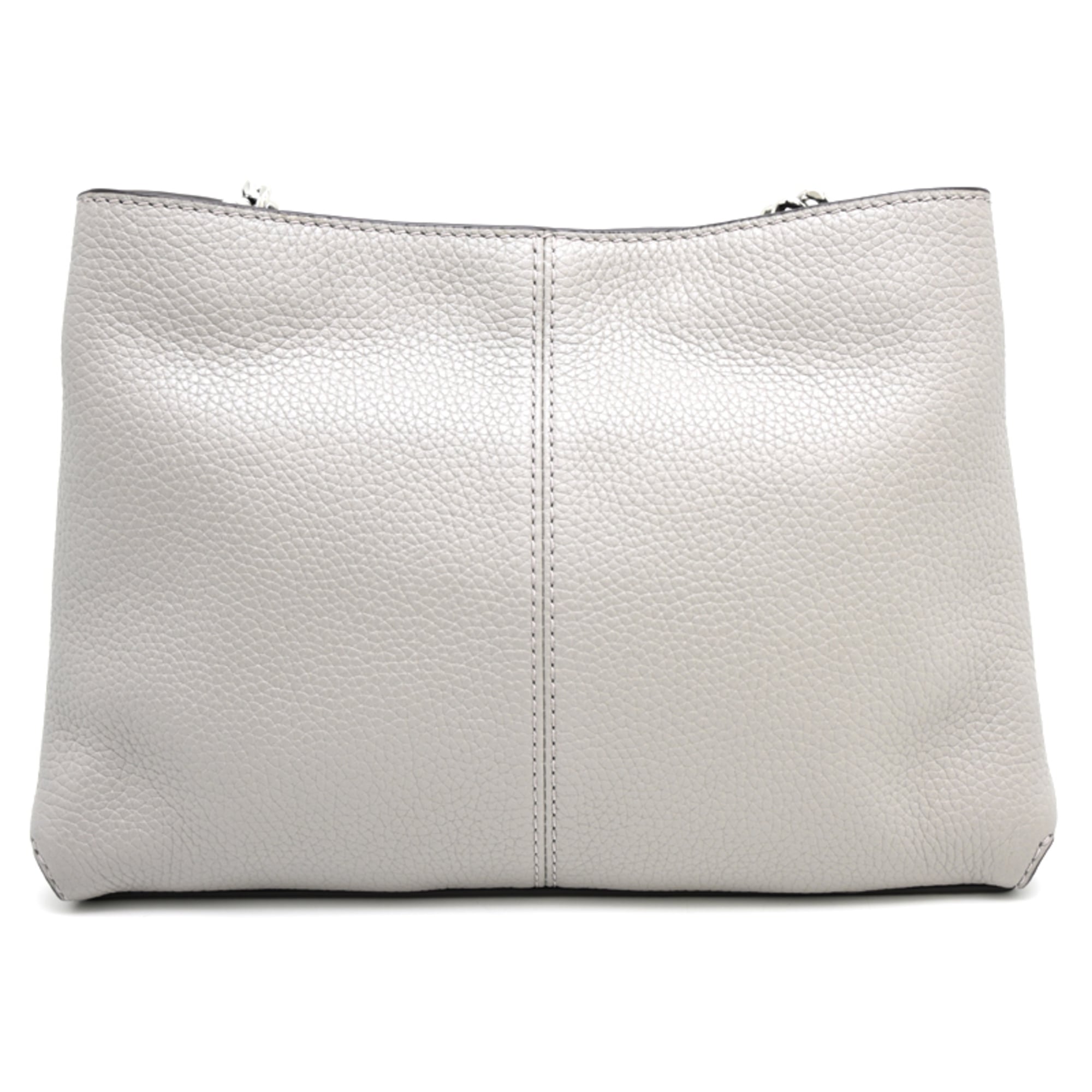 Michael Kors Gray Leather Shoulder Bag (Pre-Owned)