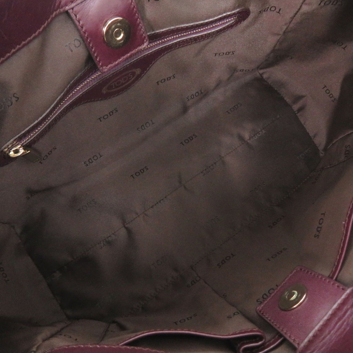 Tod's Purple Leather Handbag Shoulder Bag Tote Bag (Pre-Owned)