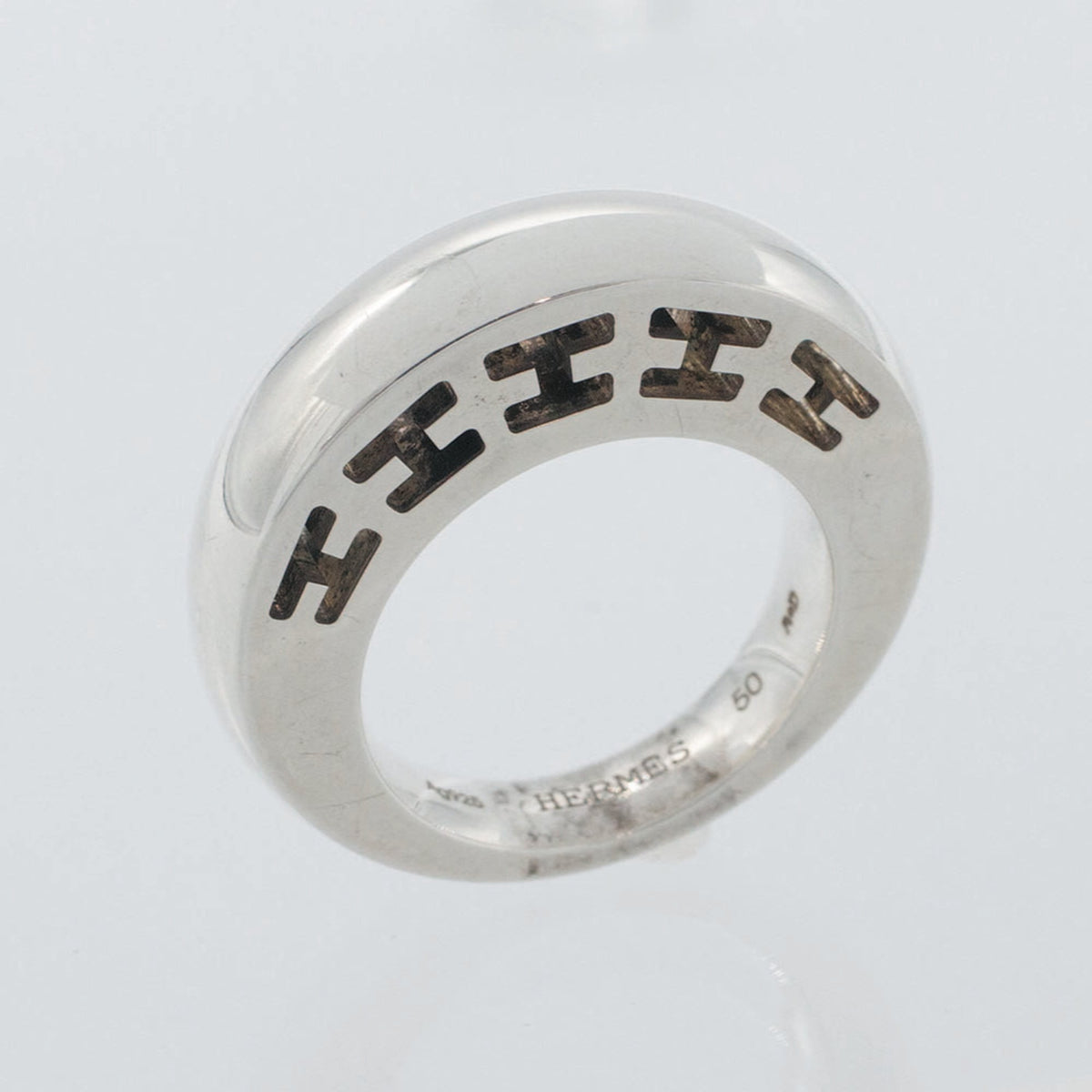 Hermes Sterling Silver 925 Band Ring (Pre-Owned)