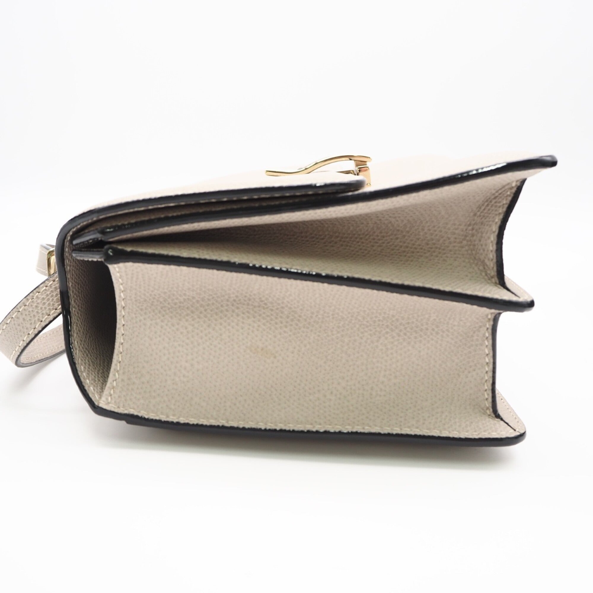 Valextra Beige Leather Shoulder Bag (Pre-Owned)
