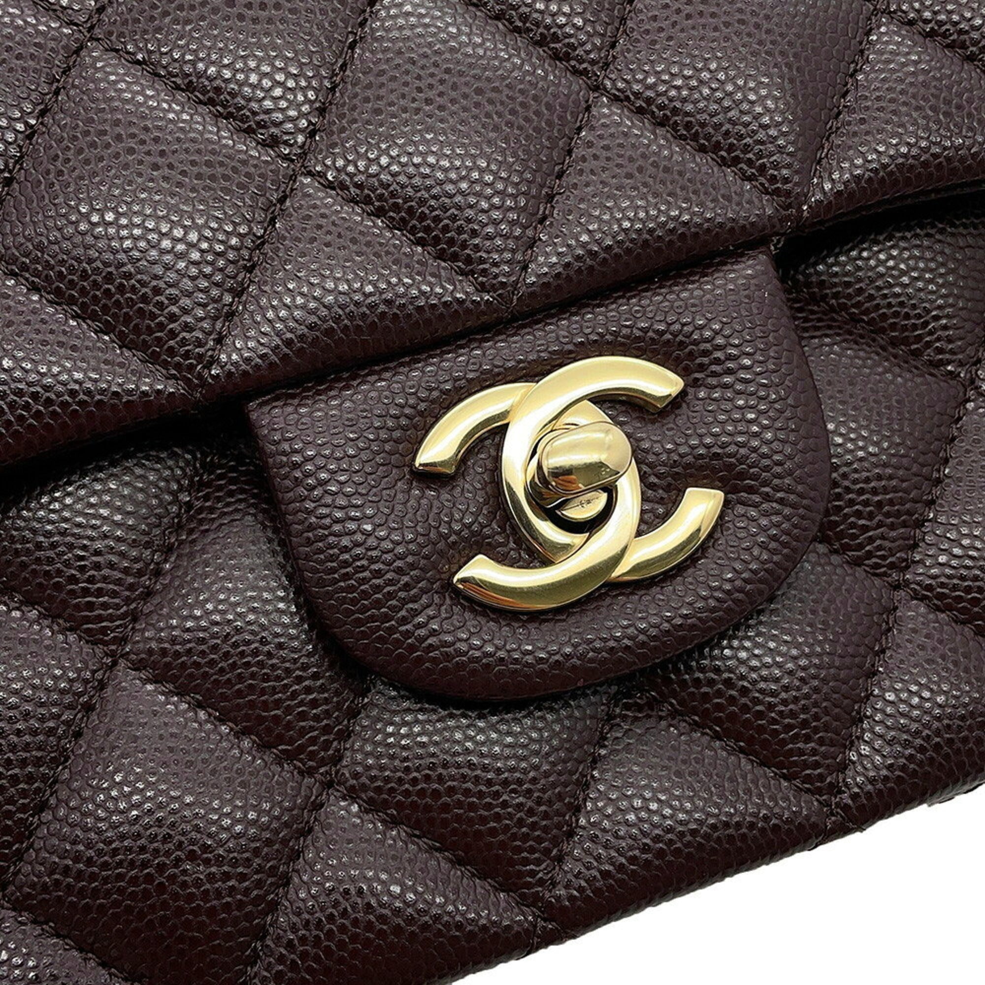 Chanel Matelasse Brown Grained Calfskin Handbag Shoulder Bag (Pre-Owned)