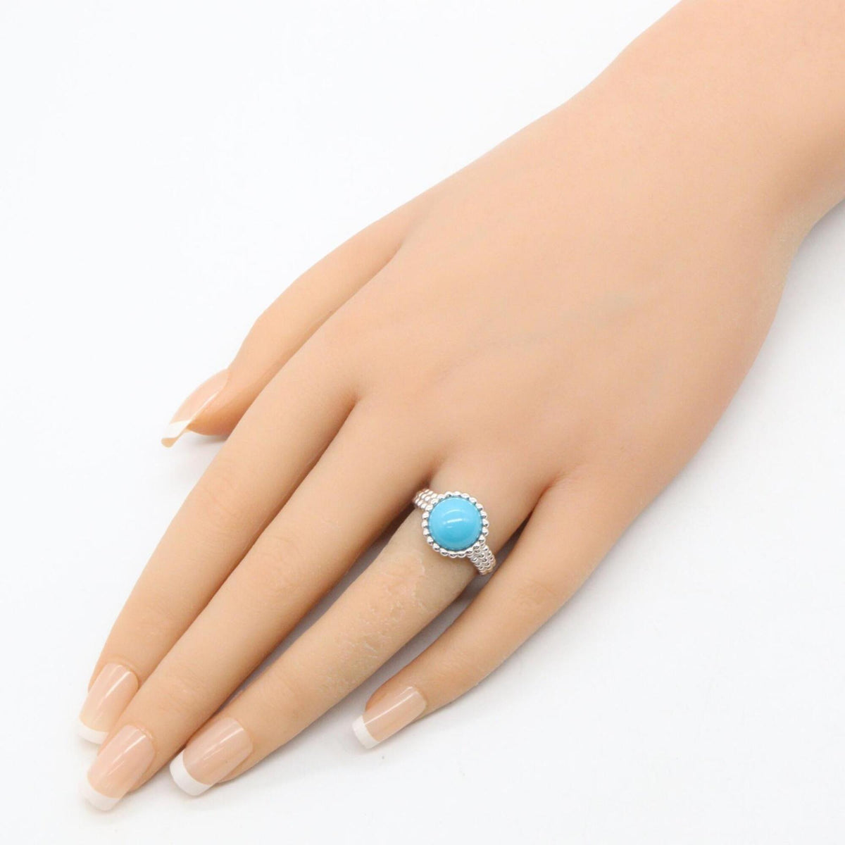Van Cleef & Arpels Silver Blue White Gold (18K) Band Ring (Pre-Owned)