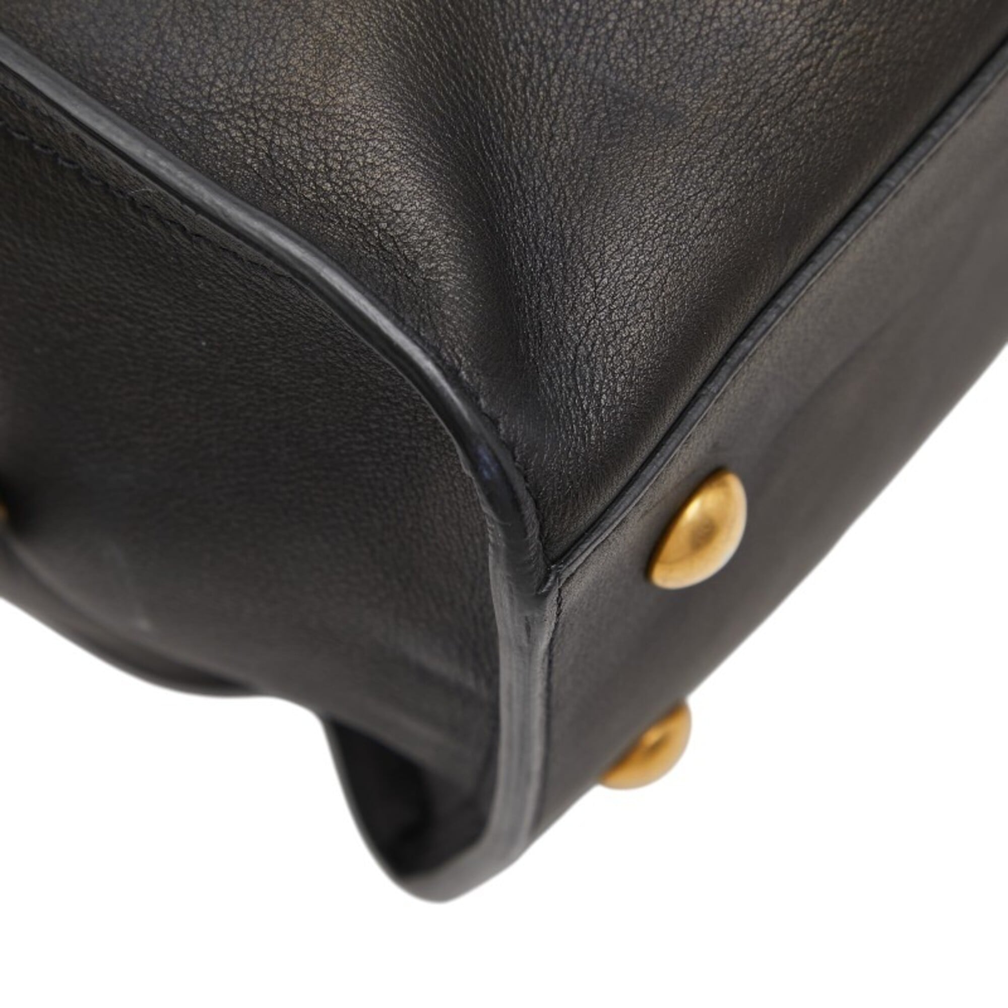 Saint Laurent Black Leather Handbag Shoulder Bag (Pre-Owned)