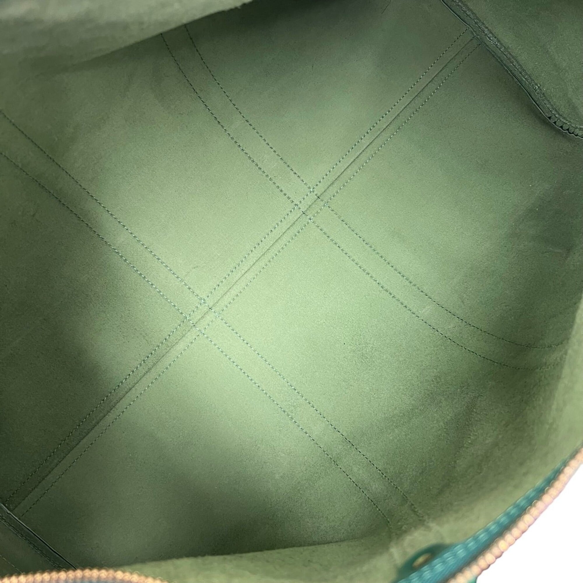 Louis Vuitton Green Leather Boston Bag (Pre-Owned)