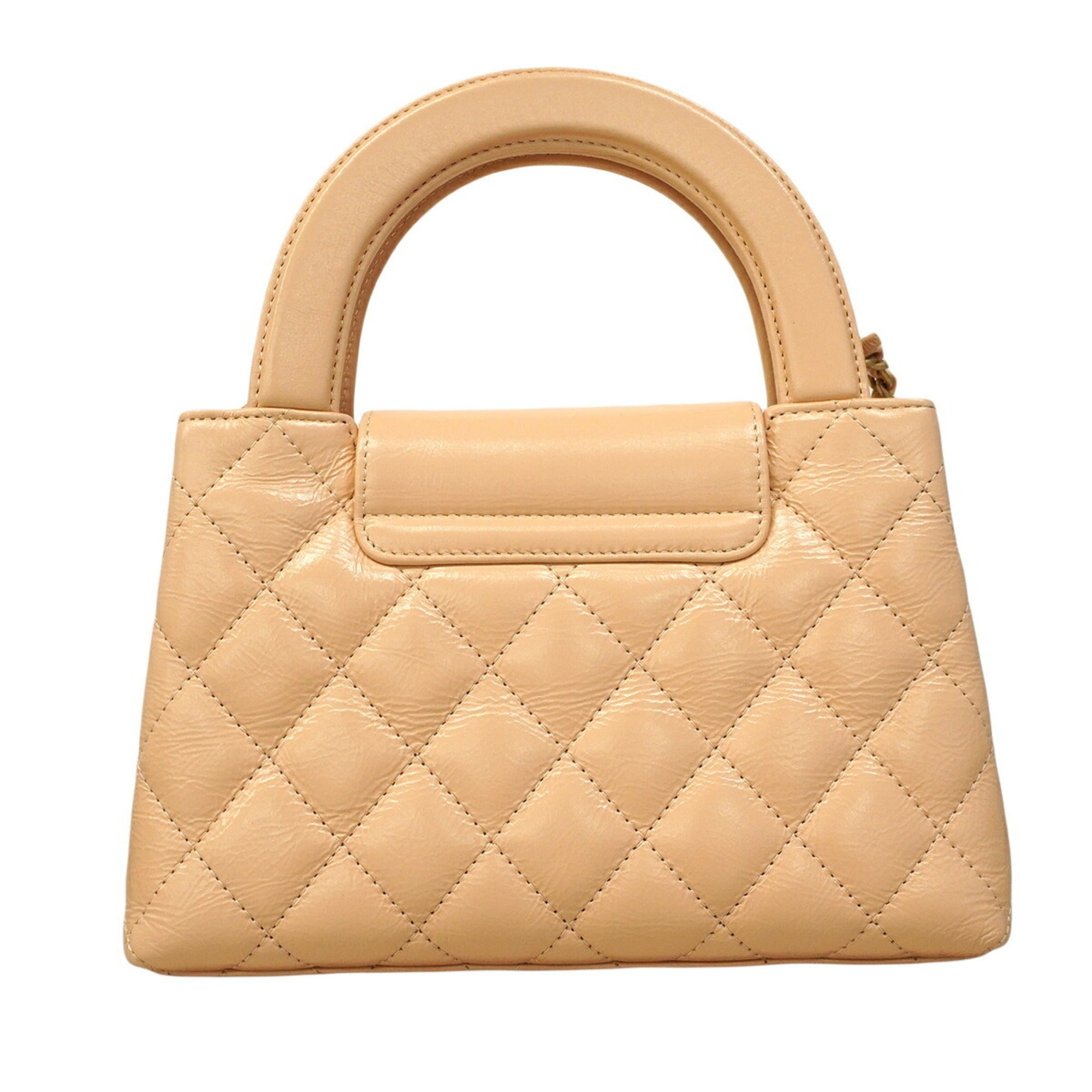 Chanel Beige Leather Handbag (Pre-Owned)