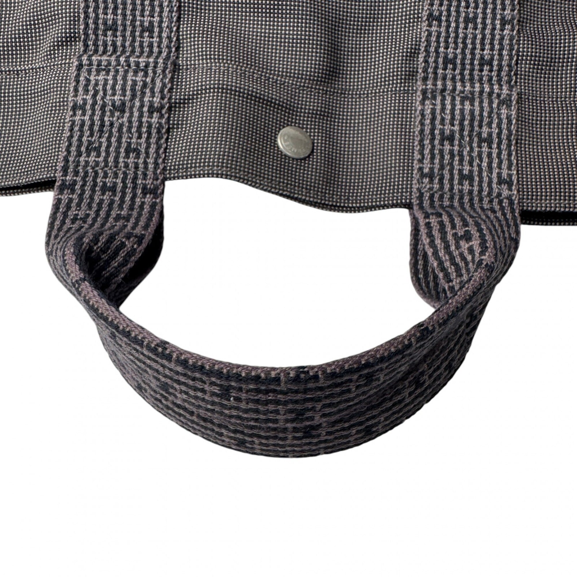 Hermes Gray Canvas Tote Bag (Pre-Owned)