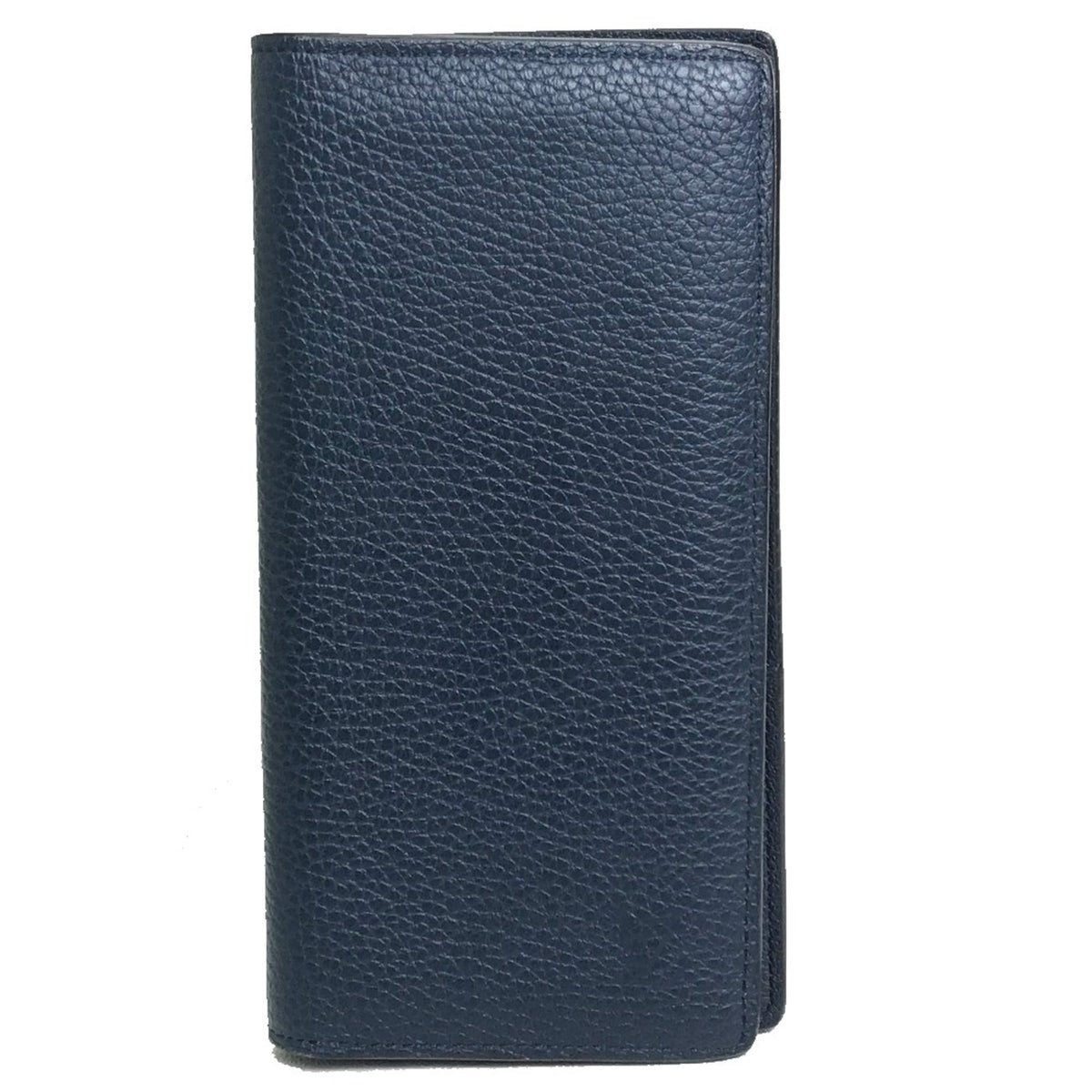 Louis Vuitton Navy Leather Long Wallet (Bi-Fold) (Pre-Owned)