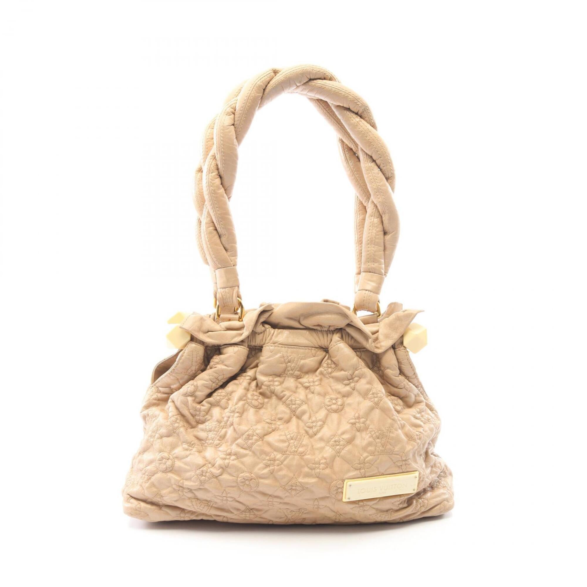 Louis Vuitton Beige Leather Handbag Shoulder Bag (Pre-Owned)