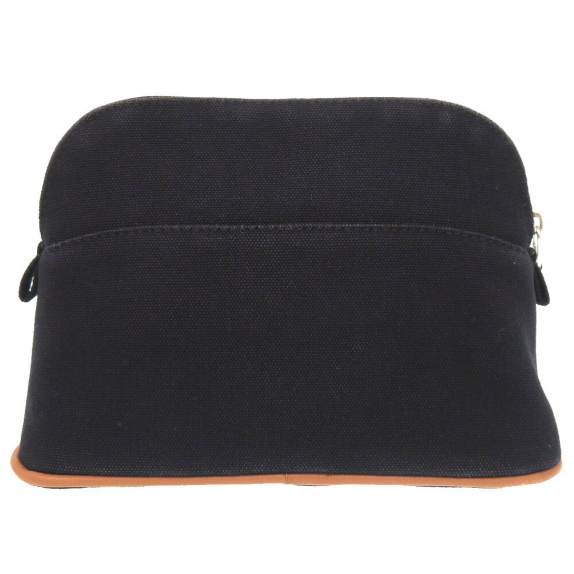 Hermes Bolide Black Canvas Pouch (Pre-Owned)