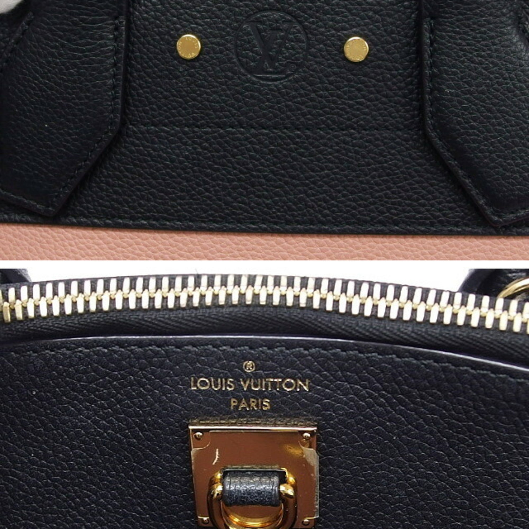 Louis Vuitton Magnolia Noir Leather Handbag Shoulder Bag (Pre-Owned)