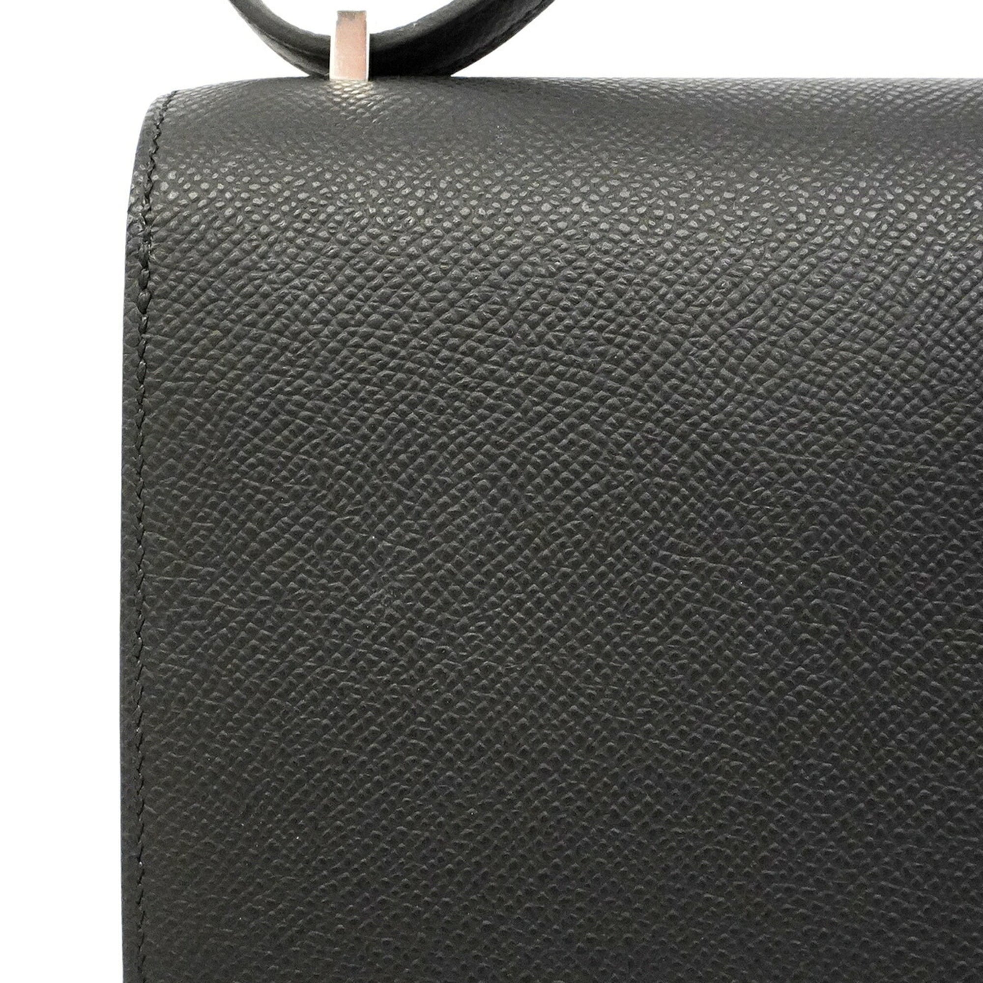 Hermes Black Leather Shoulder Bag (Pre-Owned)