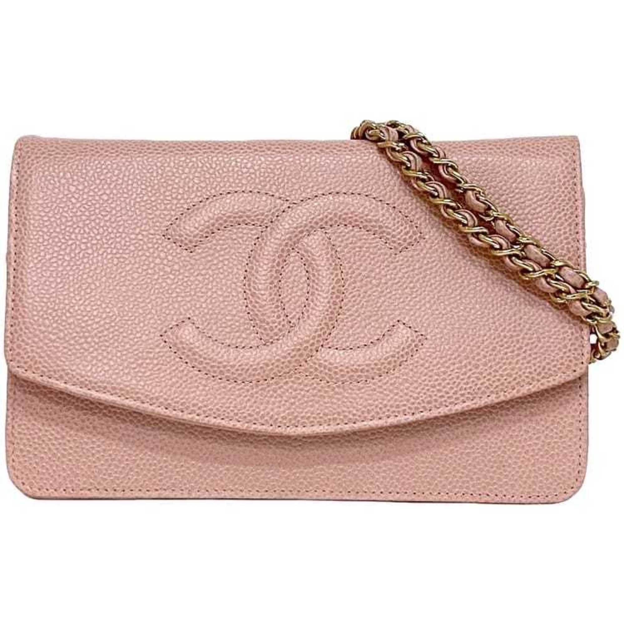 Chanel Pink Caviar Leather Shoulder Bag (Pre-Owned)