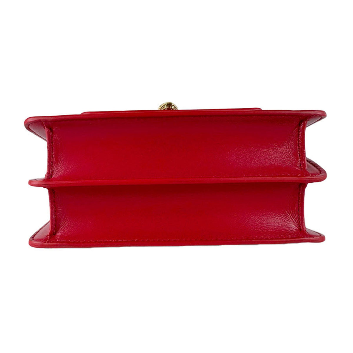 Bvlgari Red Color Leather Handbag Shoulder Bag (Pre-Owned)