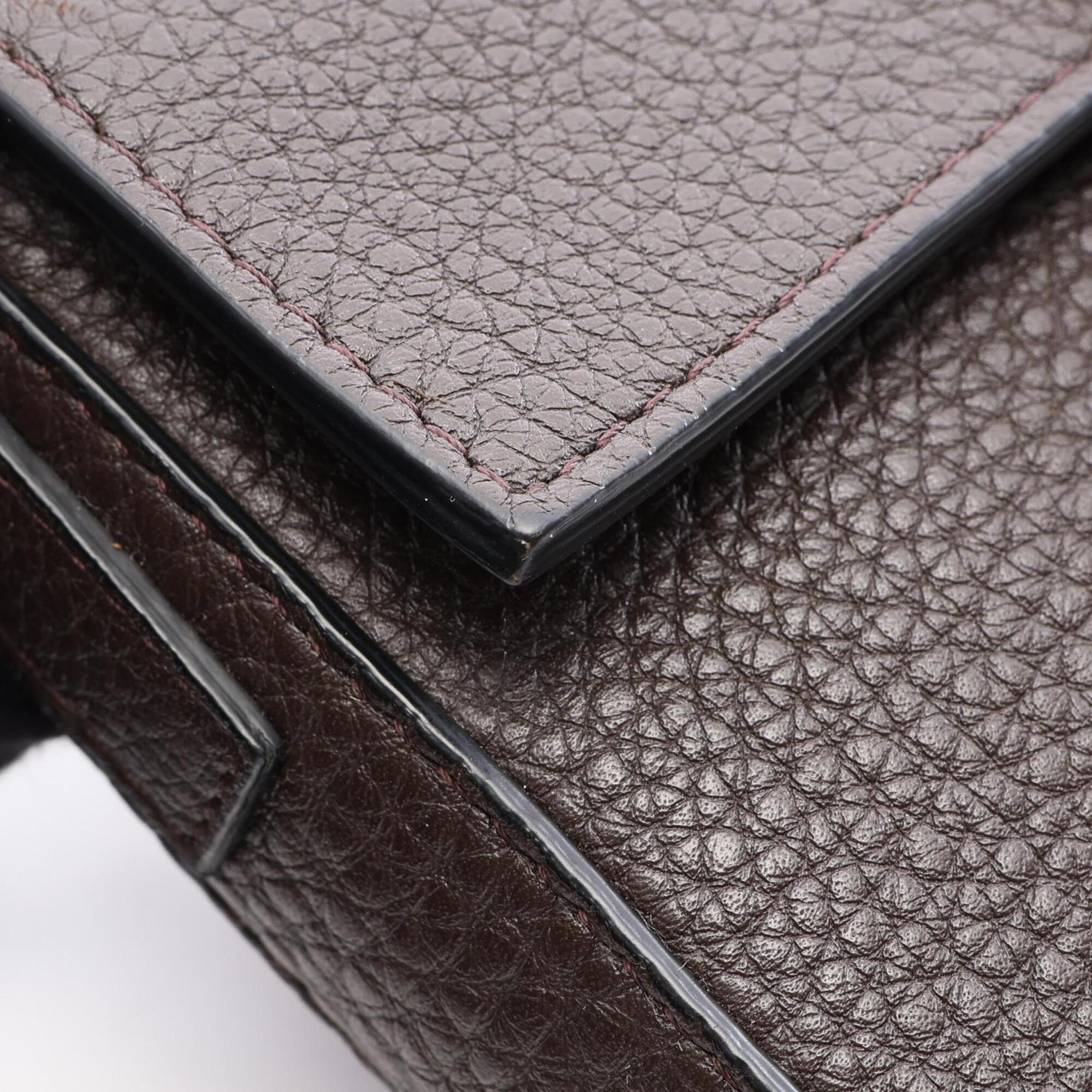 Fendi Brown Leather Handbag Shoulder Bag (Pre-Owned)