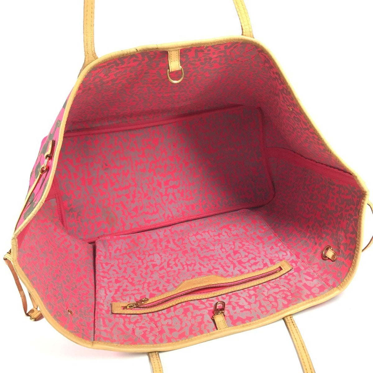 Louis Vuitton Pink Monogram Graffiti Canvas Shoulder Bag Tote Bag (Pre-Owned)