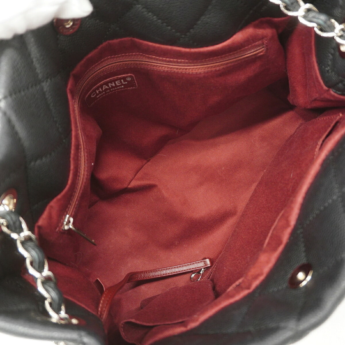 Chanel Black Grained Calfskin Tote Bag (Pre-Owned)