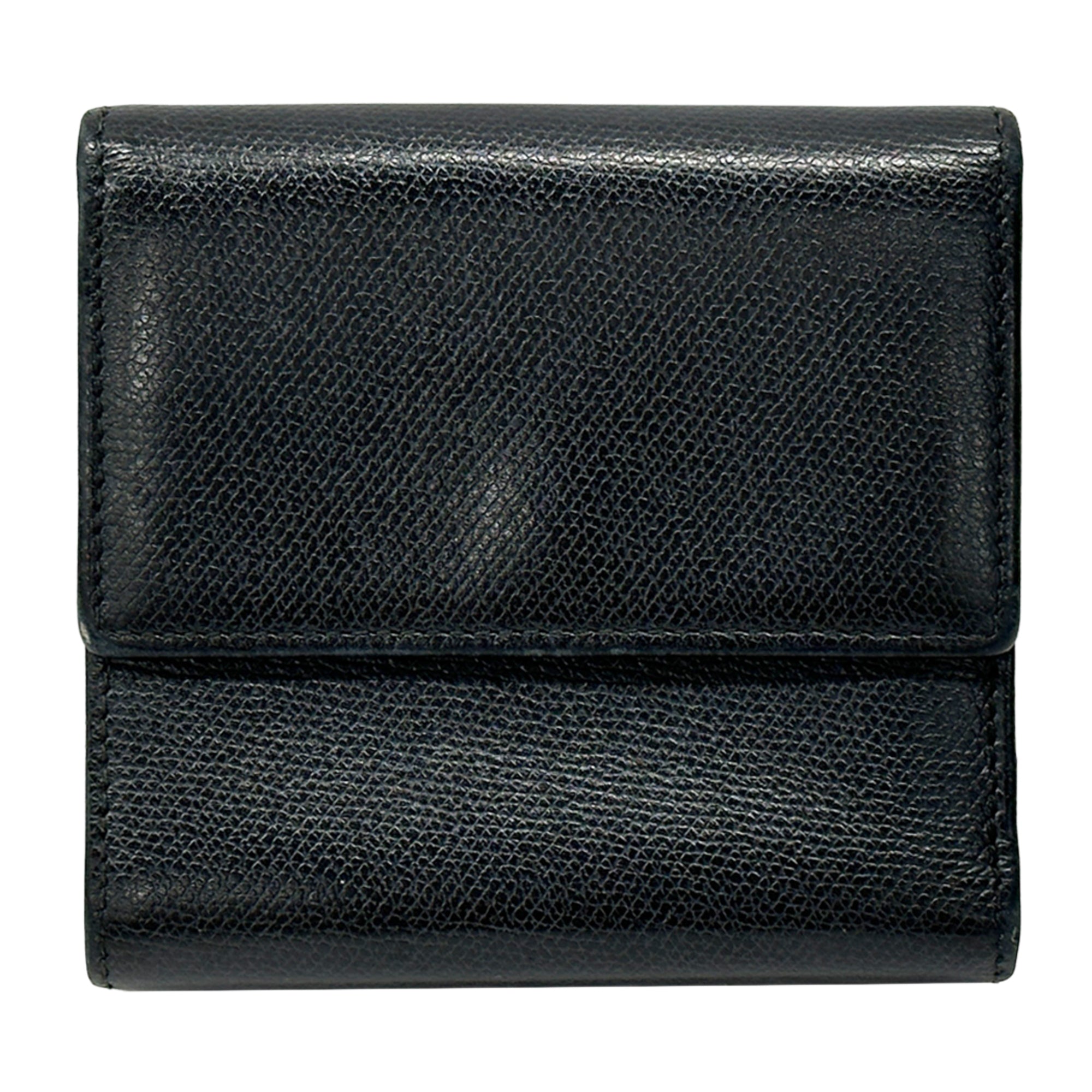 Chanel Black Leather Wallet (Bi-Fold) (Pre-Owned)