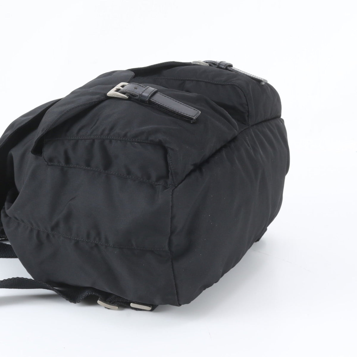 Prada Black Leather Nylon Backpack (Pre-Owned)
