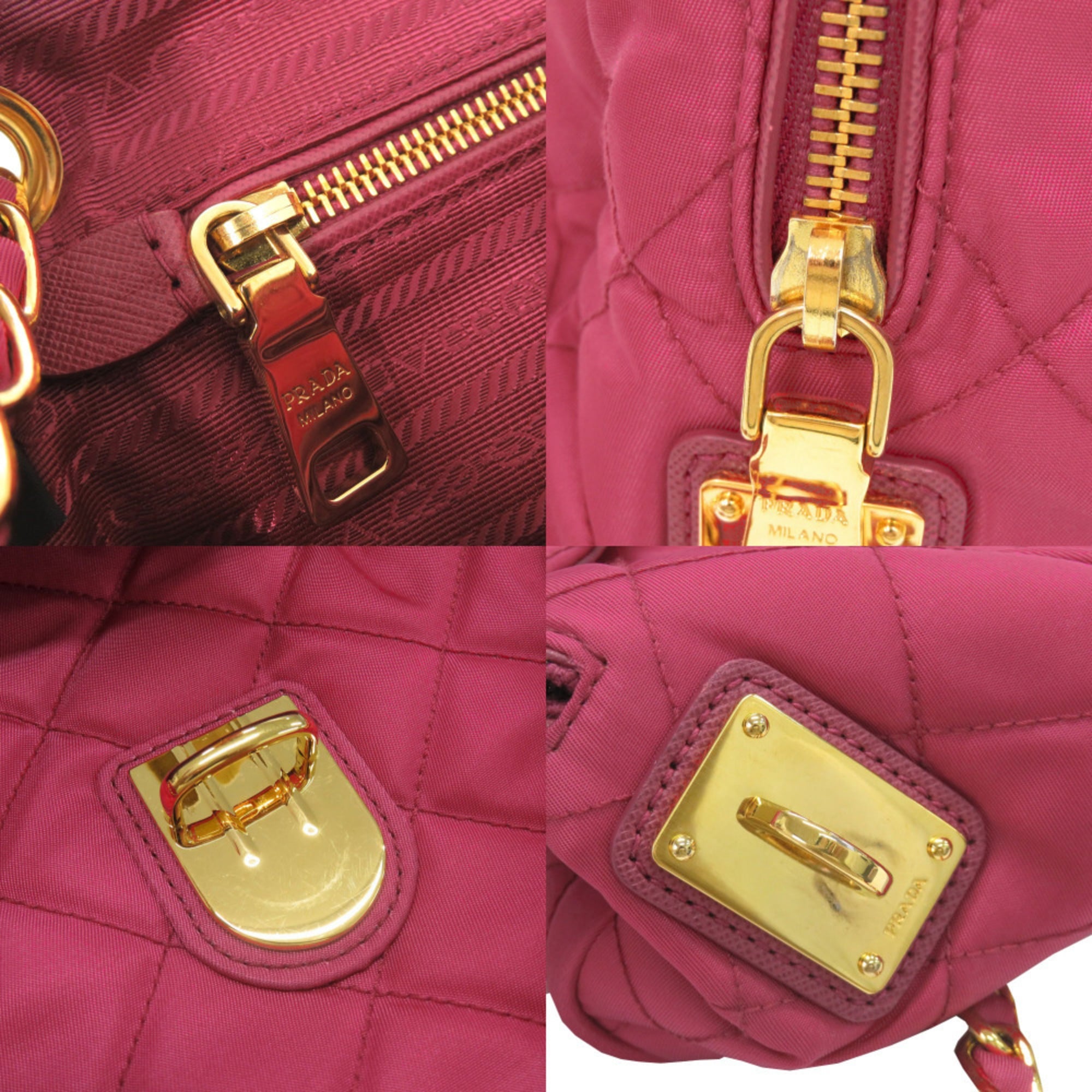 Prada Pink Nylon Shoulder Bag (Pre-Owned)