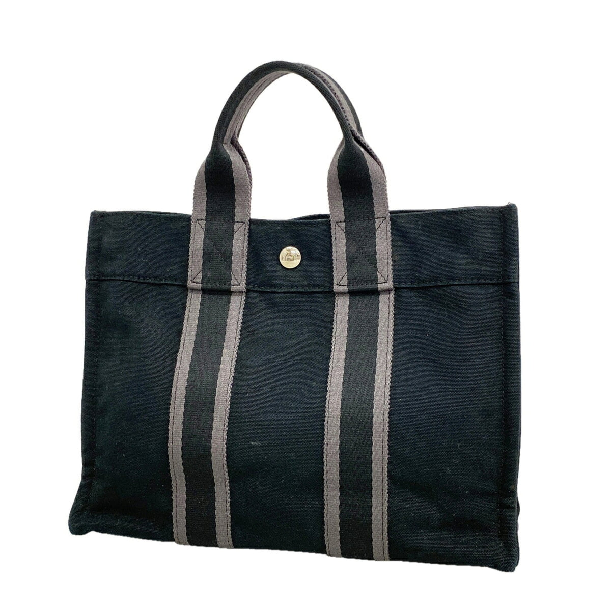 Hermes Black Canvas Handbag (Pre-Owned)