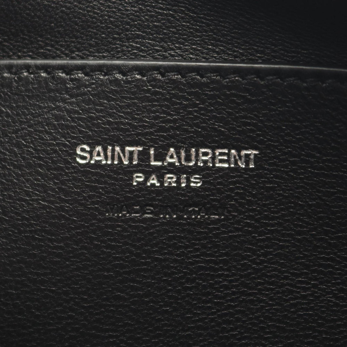 Yves Saint Laurent Black Leather Clutch Bag Pouch (Pre-Owned)