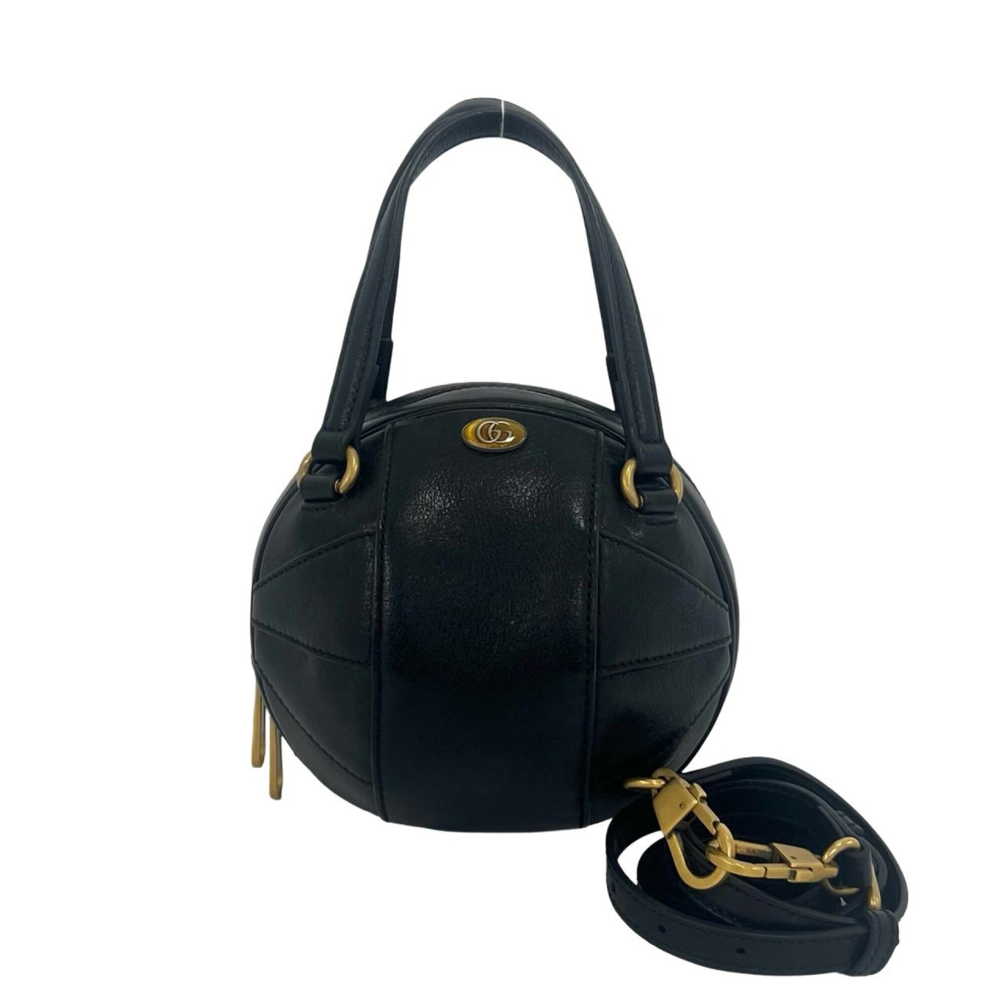 Gucci Black Leather Handbag Shoulder Bag (Pre-Owned)