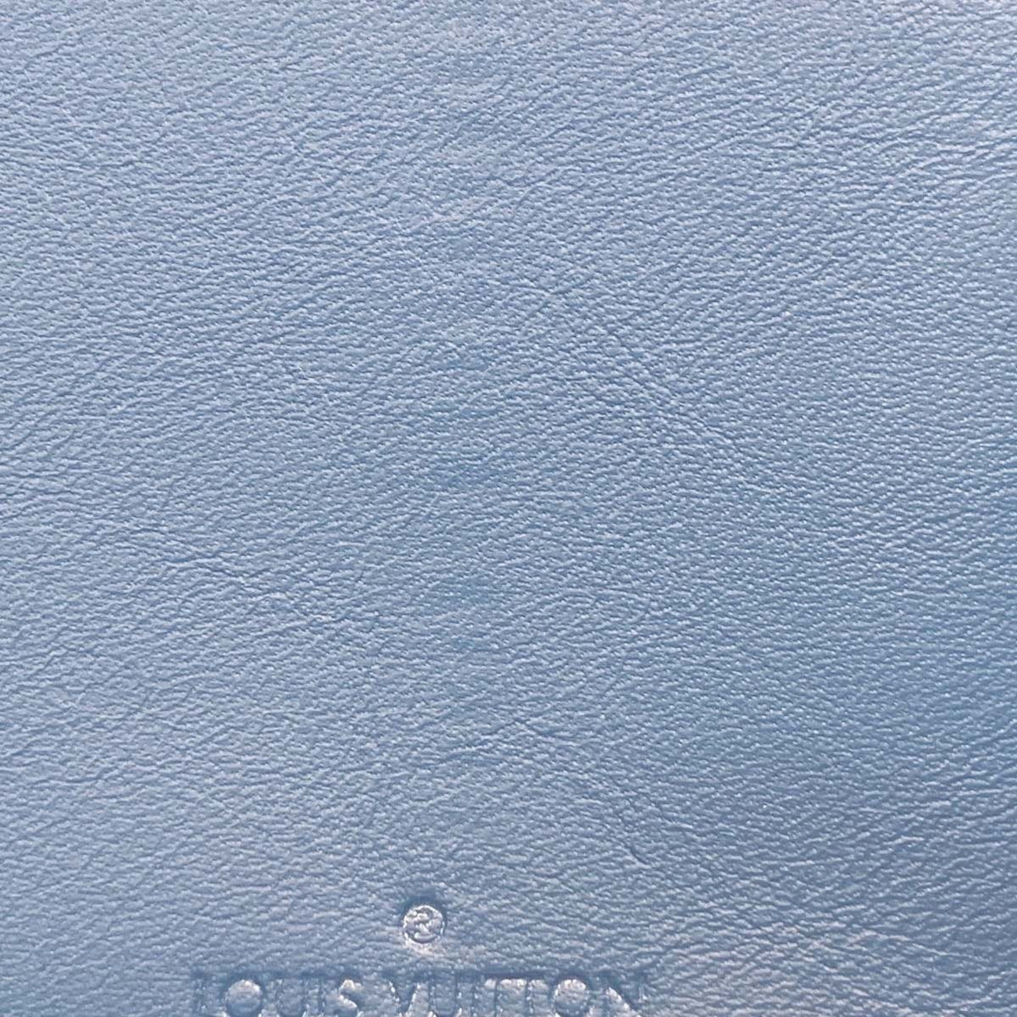 Louis Vuitton Taiga Blue Leather Long Wallet (Bi-Fold) (Pre-Owned)