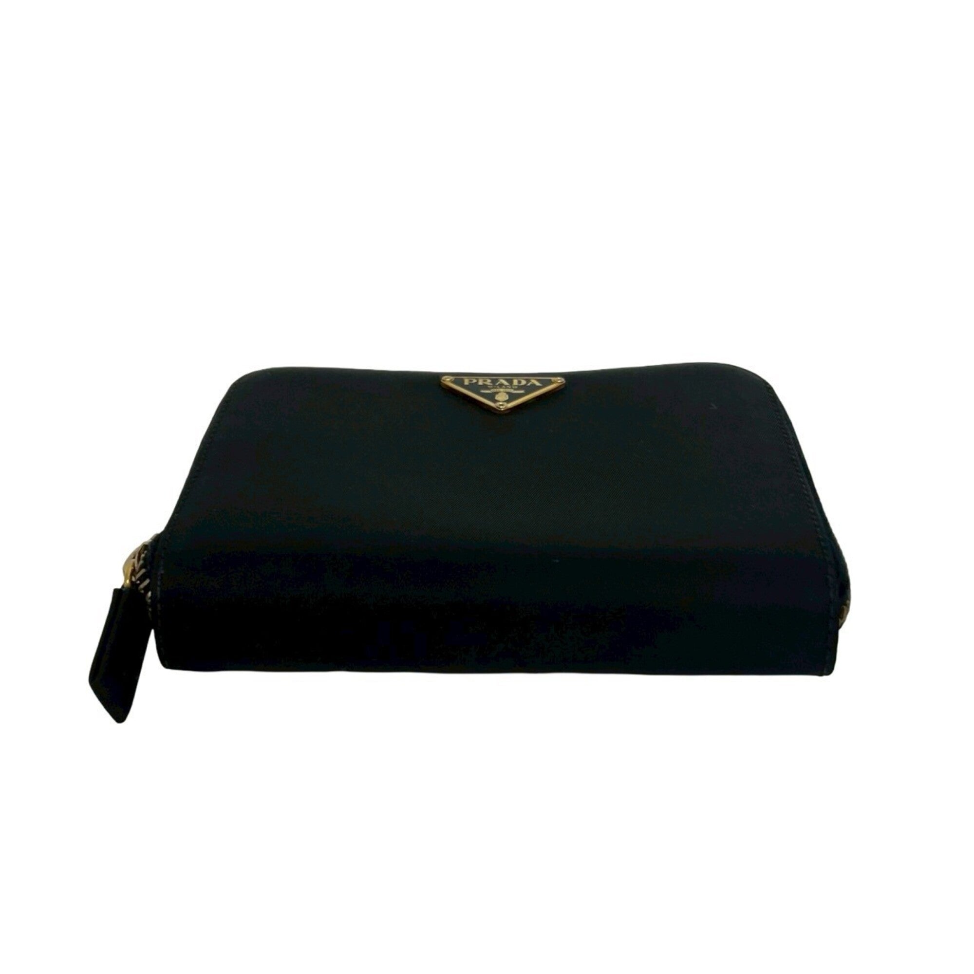 Prada Black Nylon Leather Wallet (Bi-Fold) (Pre-Owned)