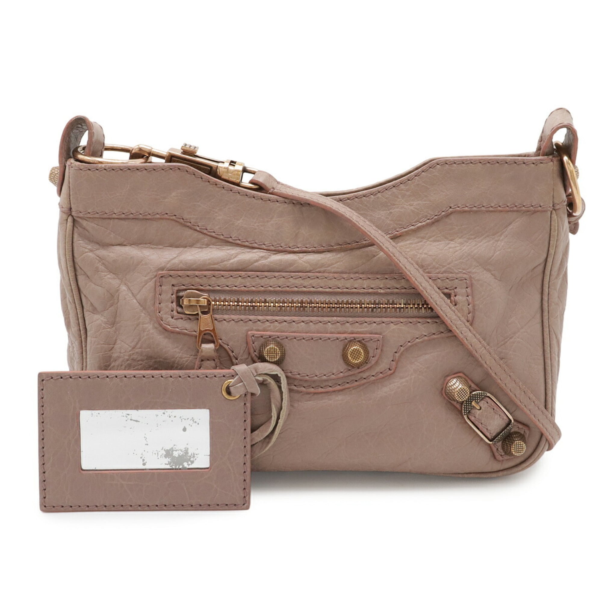 Balenciaga Pink Leather Clutch Bag Pochette Shoulder Bag (Pre-Owned)