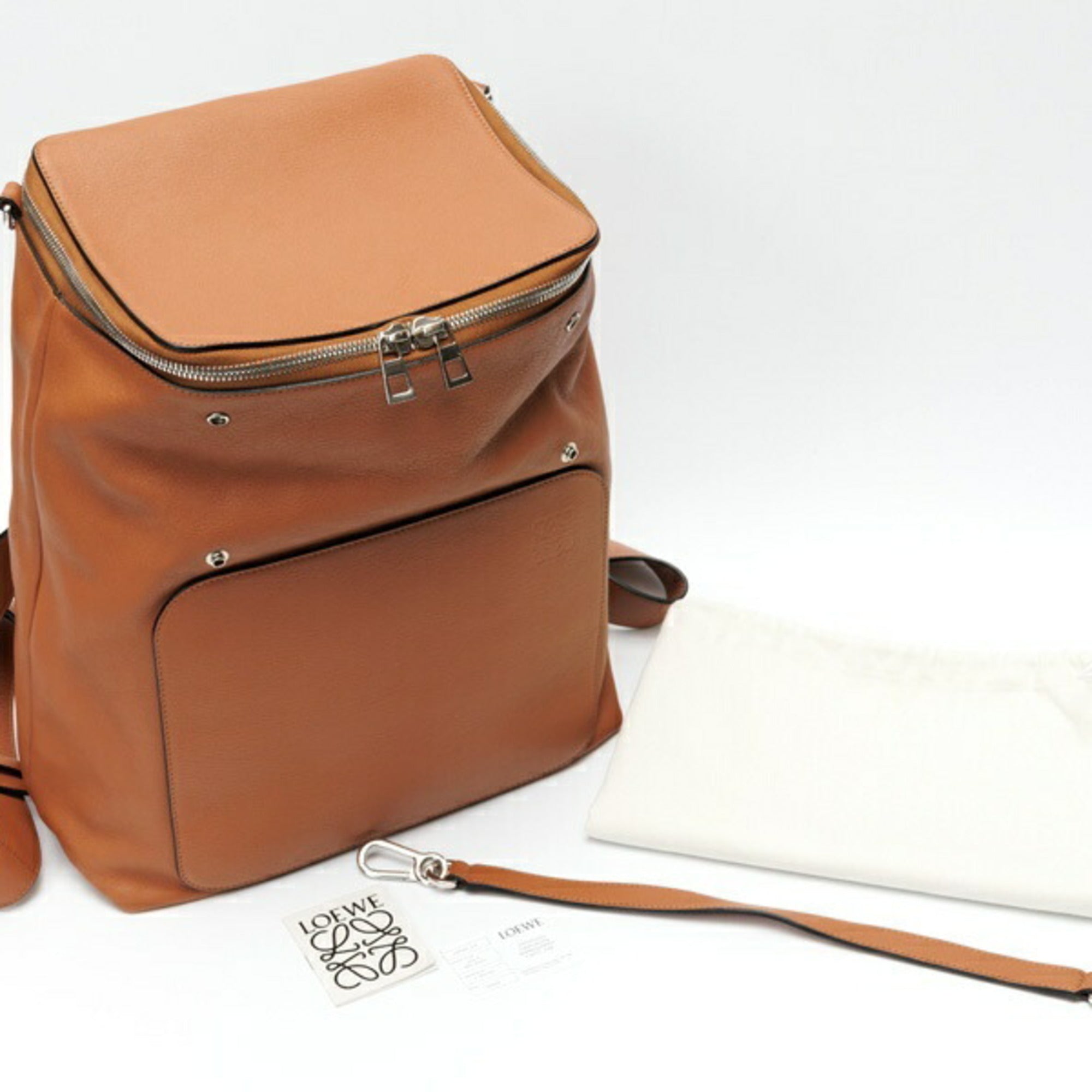 Loewe Brown Leather Backpack (Pre-Owned)