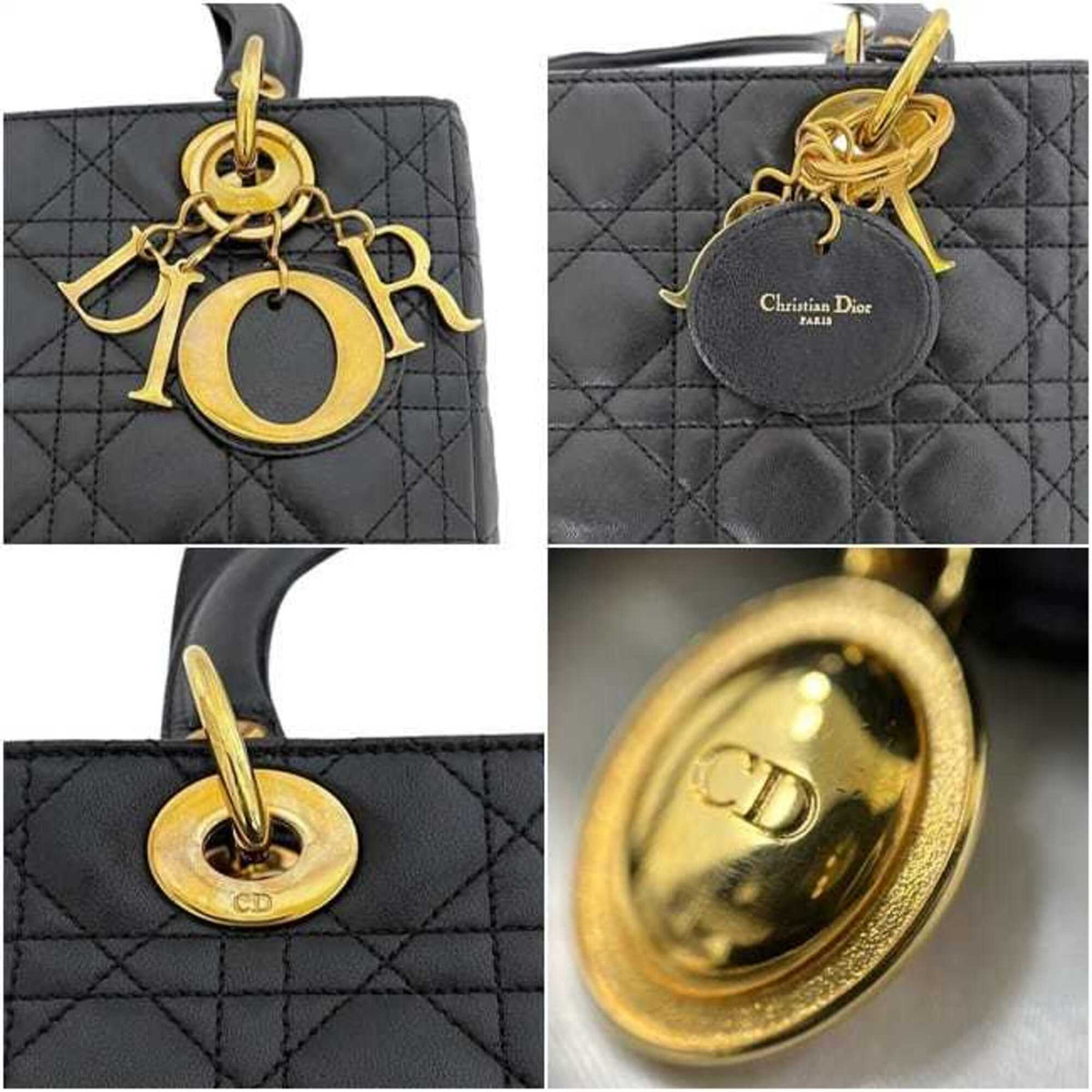 Christian Dior Black Leather Handbag (Pre-Owned)