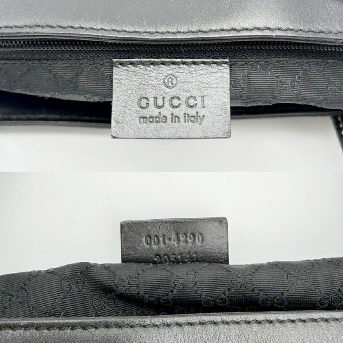 Gucci Black Leather Tote Bag (Pre-Owned)