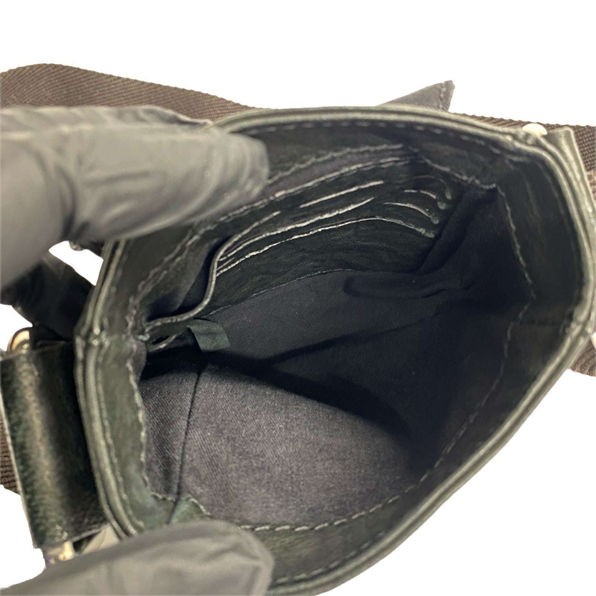 Givenchy Black Canvas Leather Shoulder Bag (Pre-Owned)