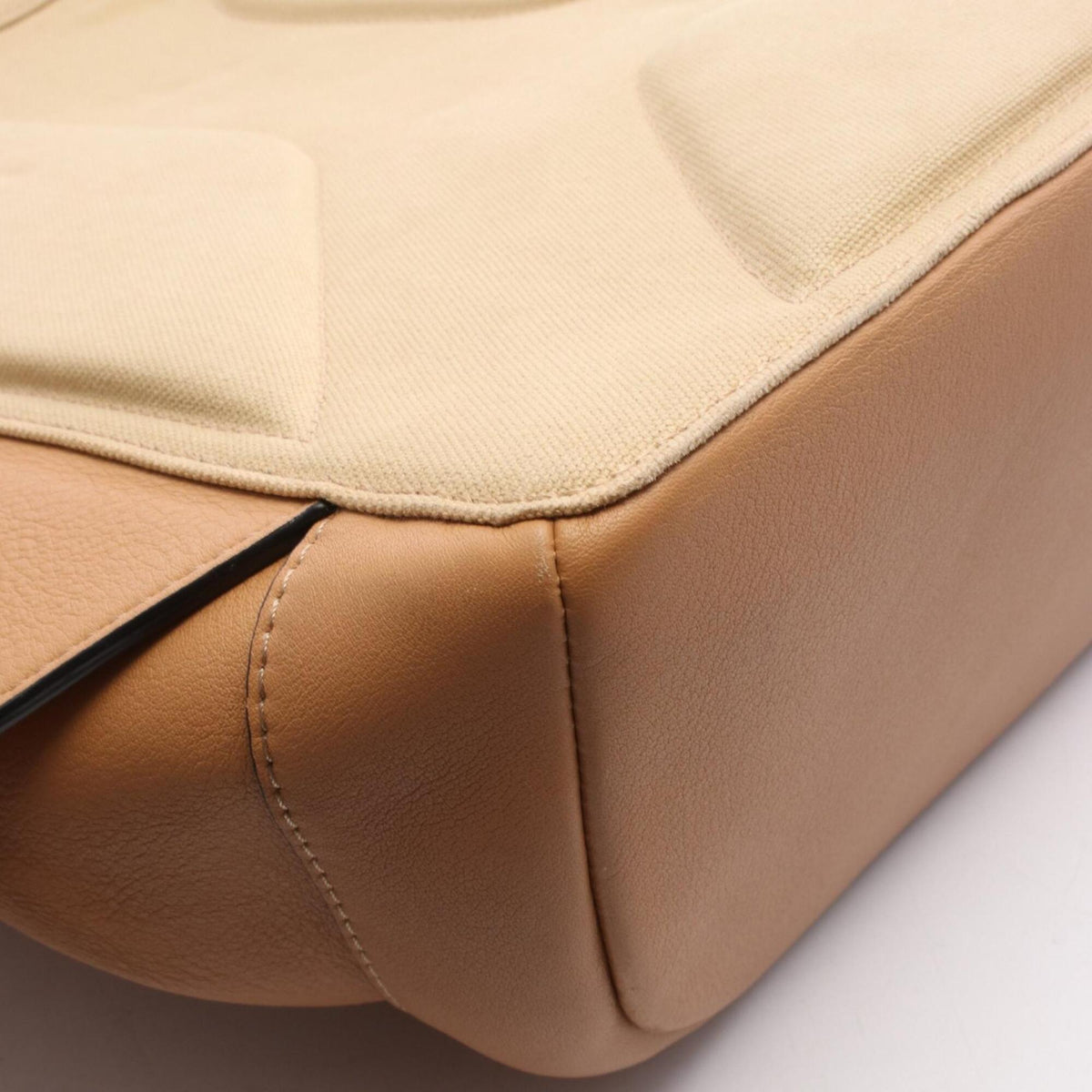 Loewe Beige Brown Canvas Leather Backpack Handbag (Pre-Owned)