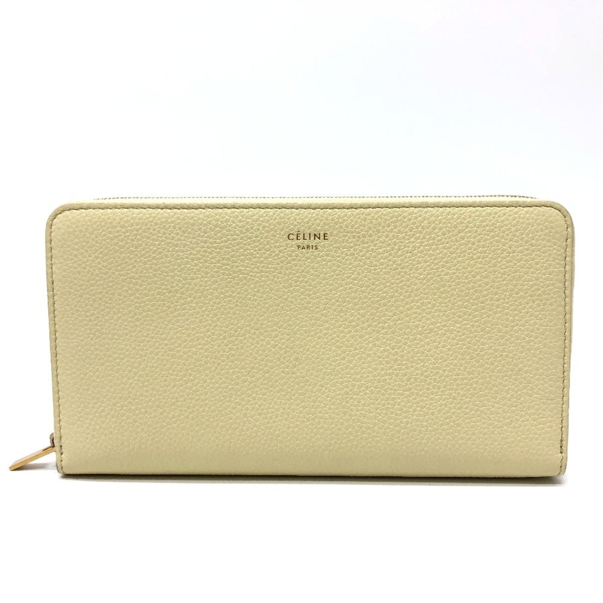 Celine Beige Leather Long Wallet (Bi-Fold) (Pre-Owned)