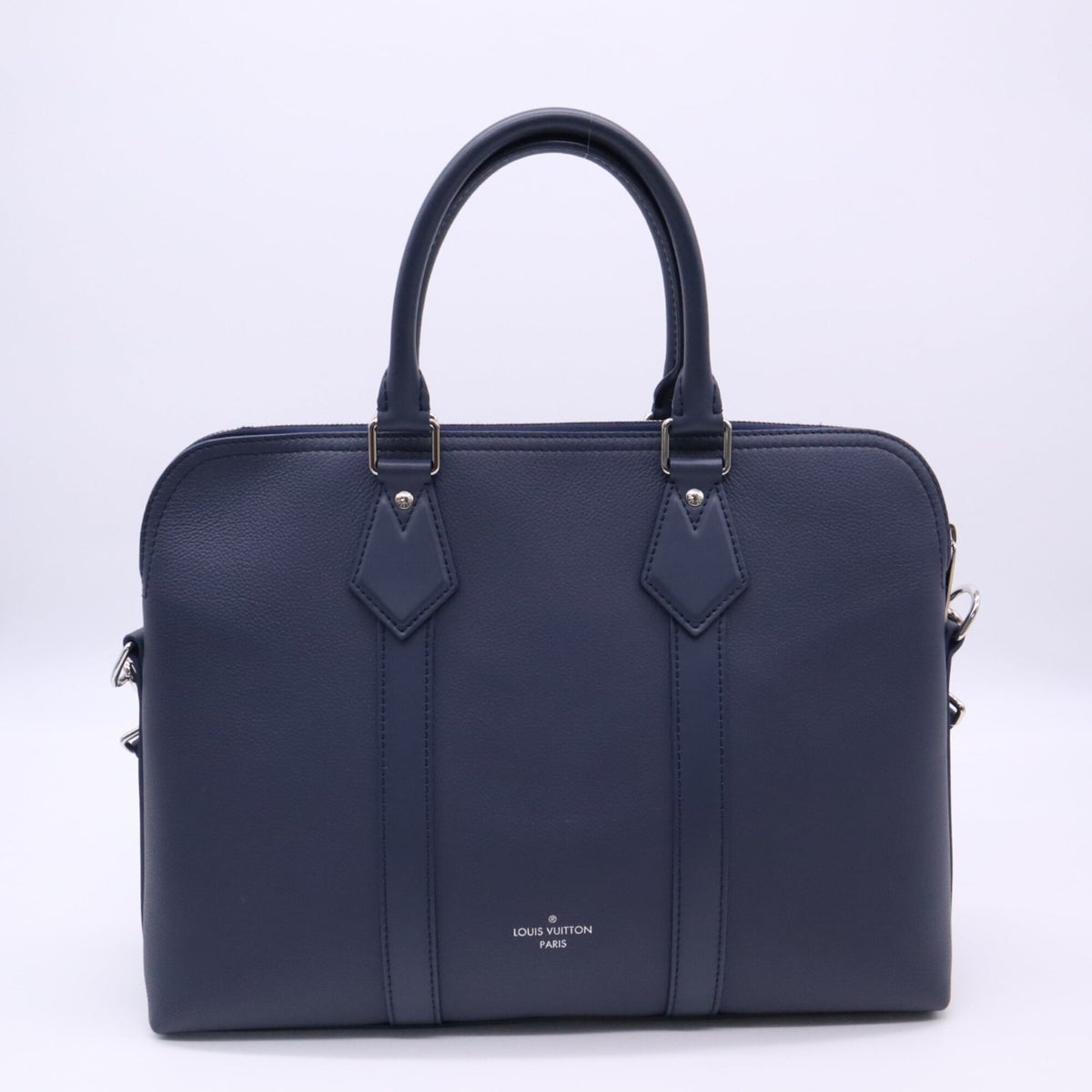 Louis Vuitton Navy Briefcase Handbag (Pre-Owned)