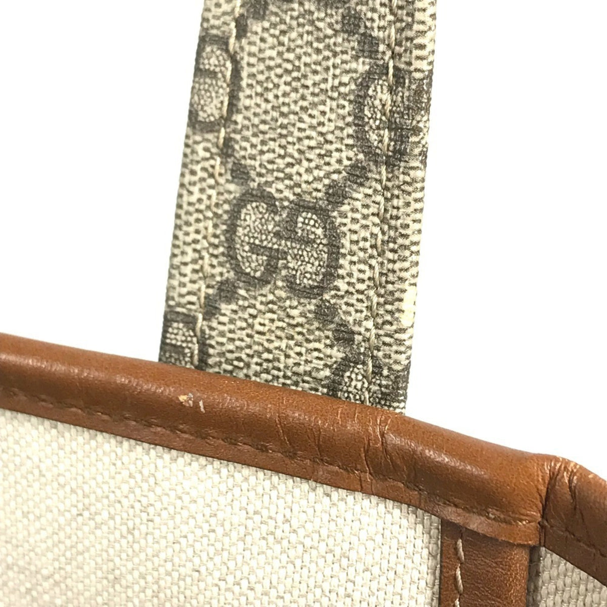 Gucci Beige Gg Supreme Canvas Shoulder Bag Tote Bag (Pre-Owned)