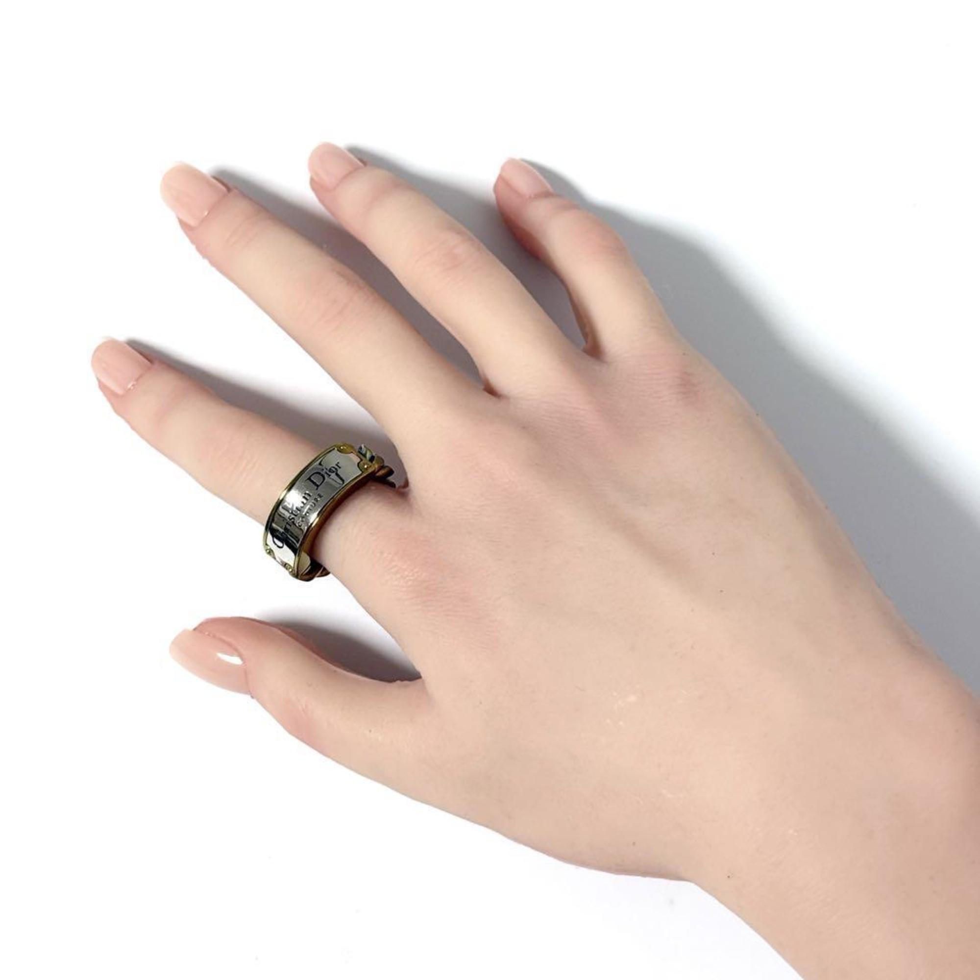 Christian Dior Multi-Color Metal Band Ring (Pre-Owned)