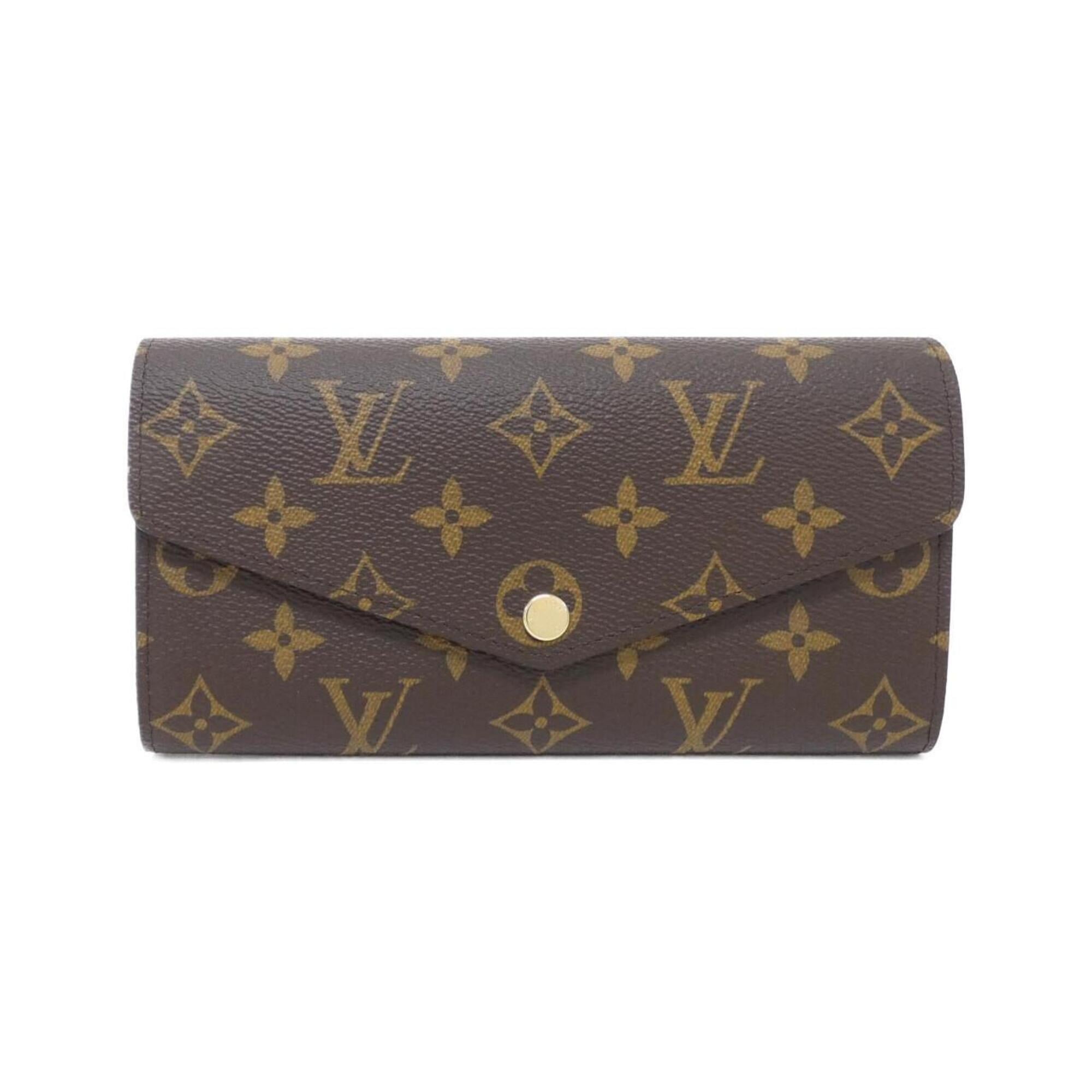 Louis Vuitton Brown Coated Canvas Long Wallet (Bi-Fold) (Pre-Owned)