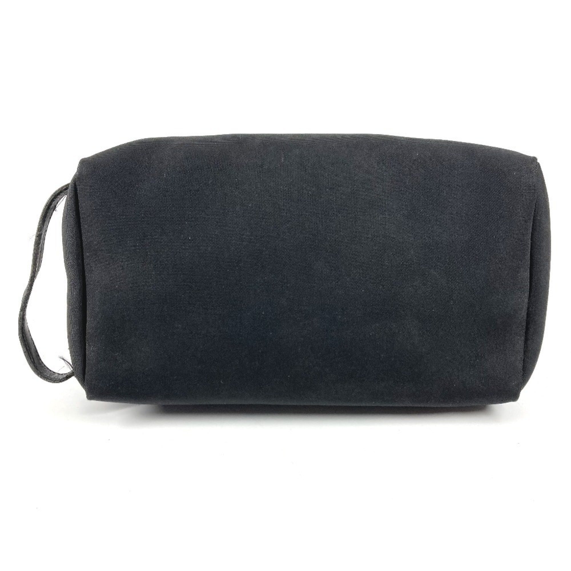 Gucci Black Canvas Leather Clutch Bag Pouch (Pre-Owned)