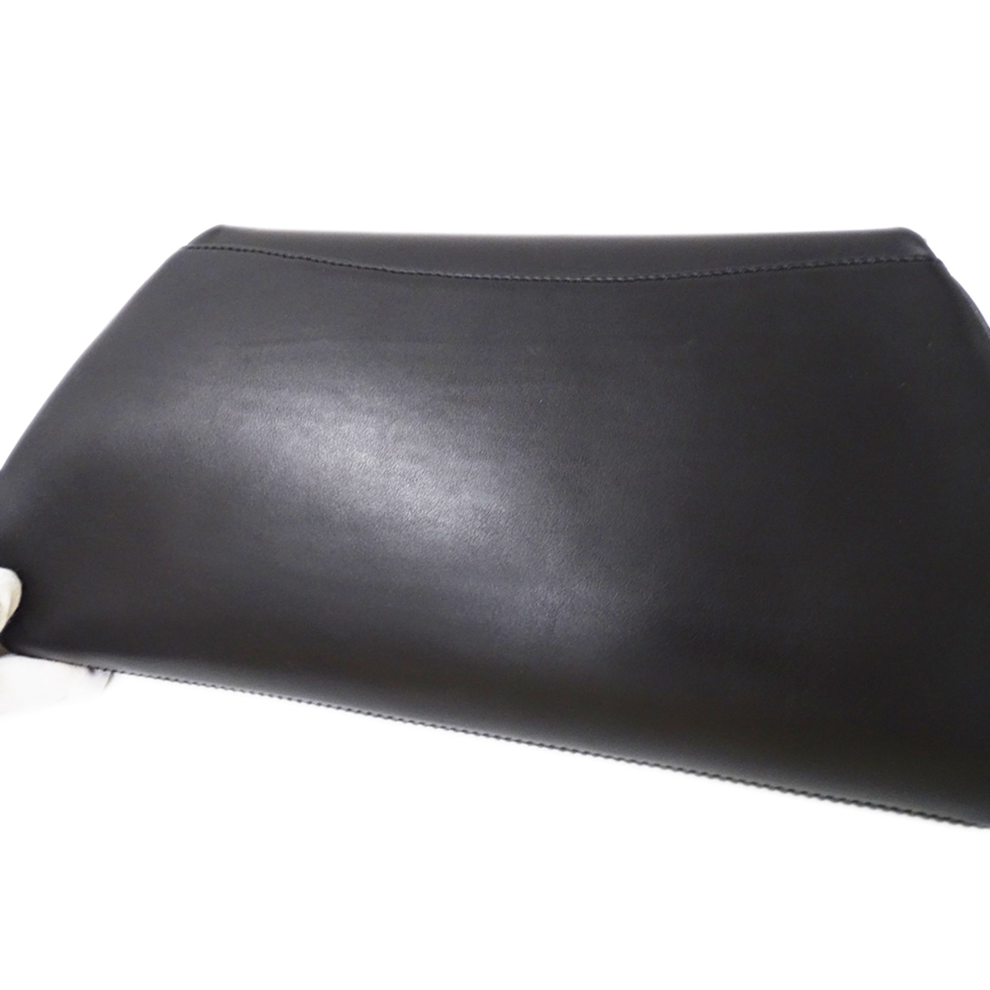 Cartier Black Leather Clutch Bag Handbag (Pre-Owned)