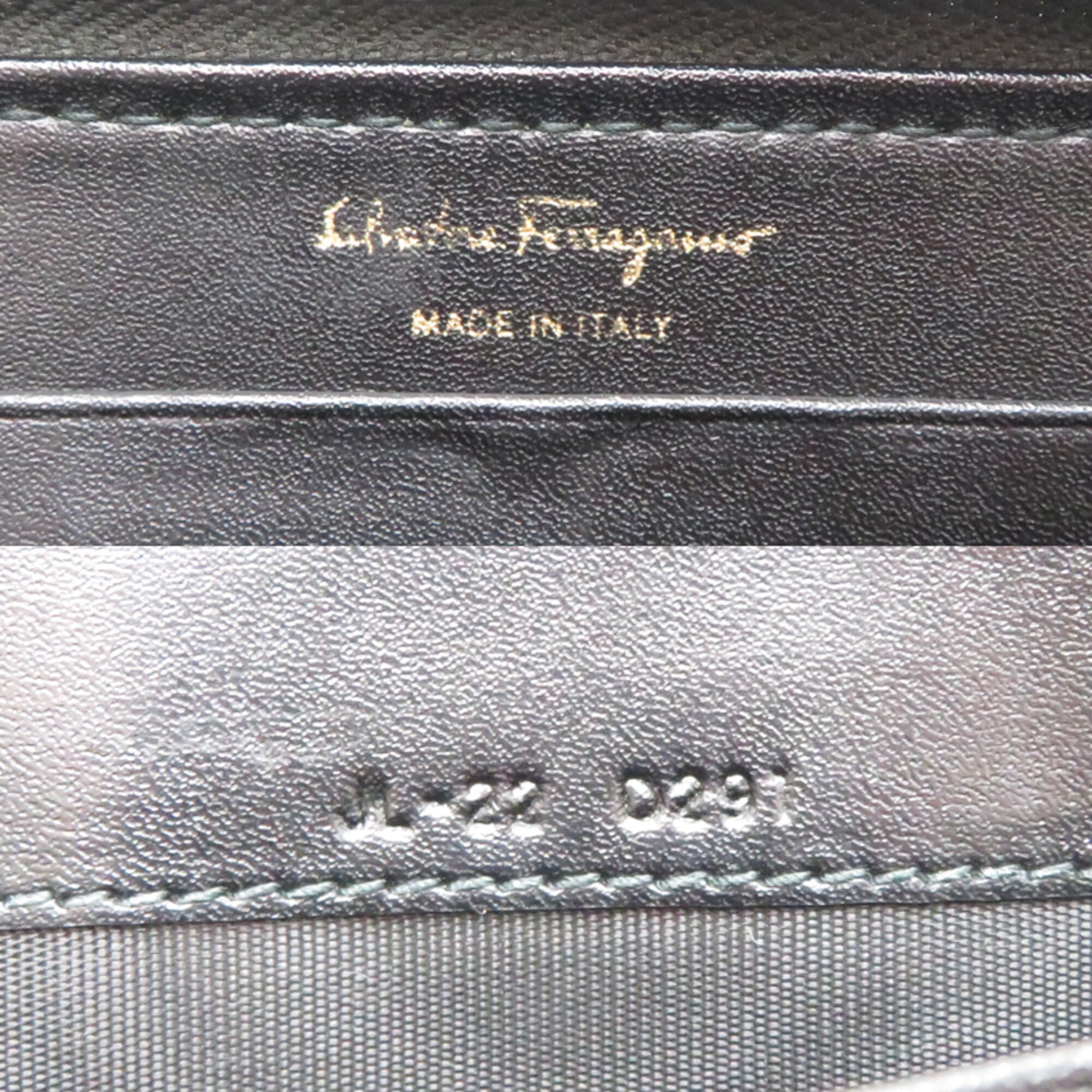 Salvatore Ferragamo Black Leather Long Wallet (Bi-Fold) (Pre-Owned)