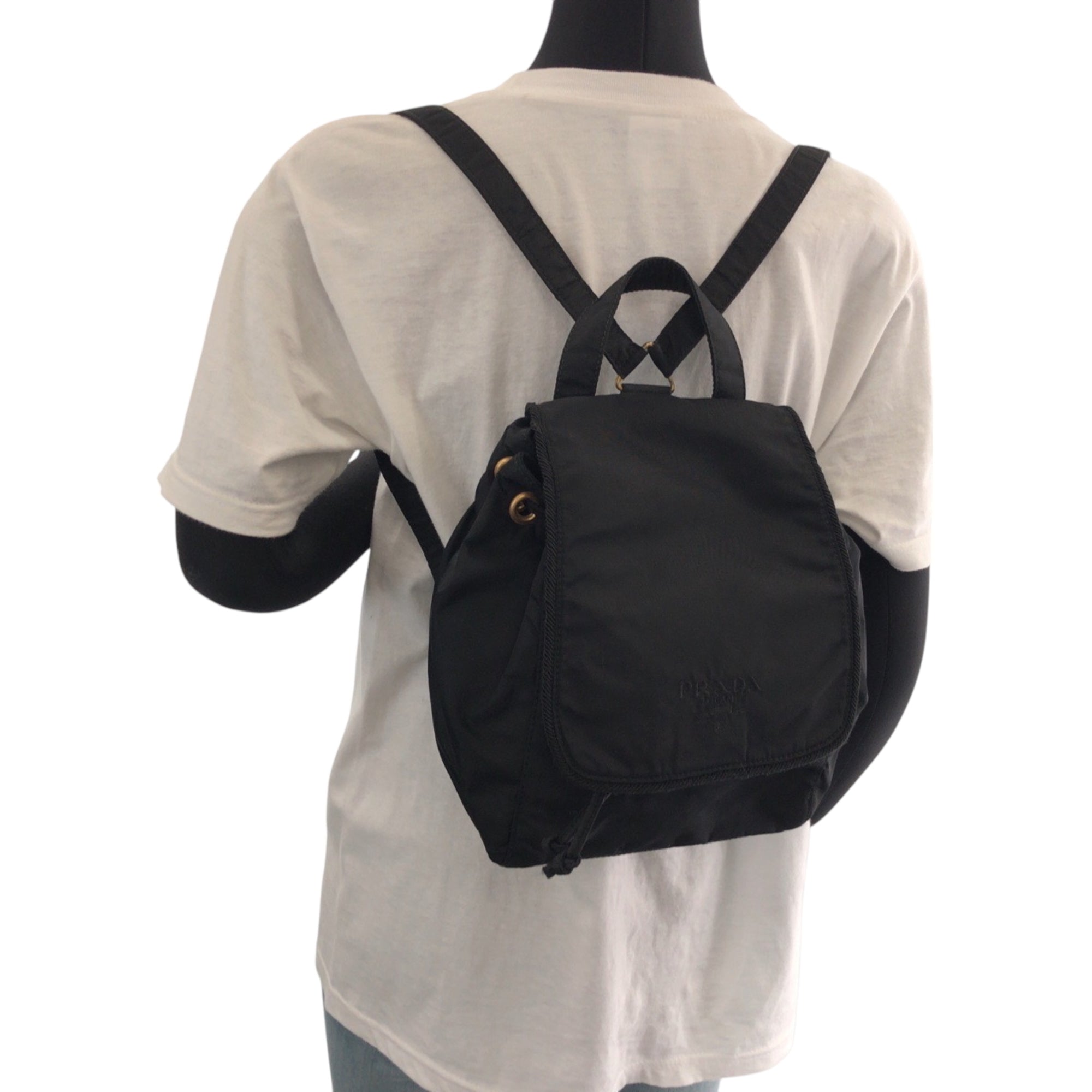 Prada Black Nylon Backpack (Pre-Owned)