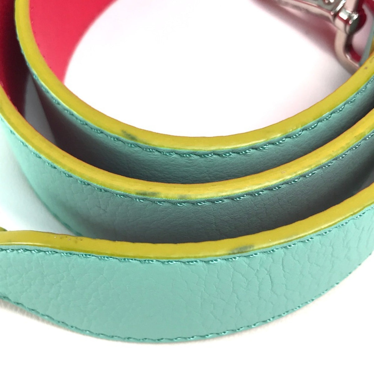 Fendi Blue Leather Chain/Shoulder Wallet (Pre-Owned)