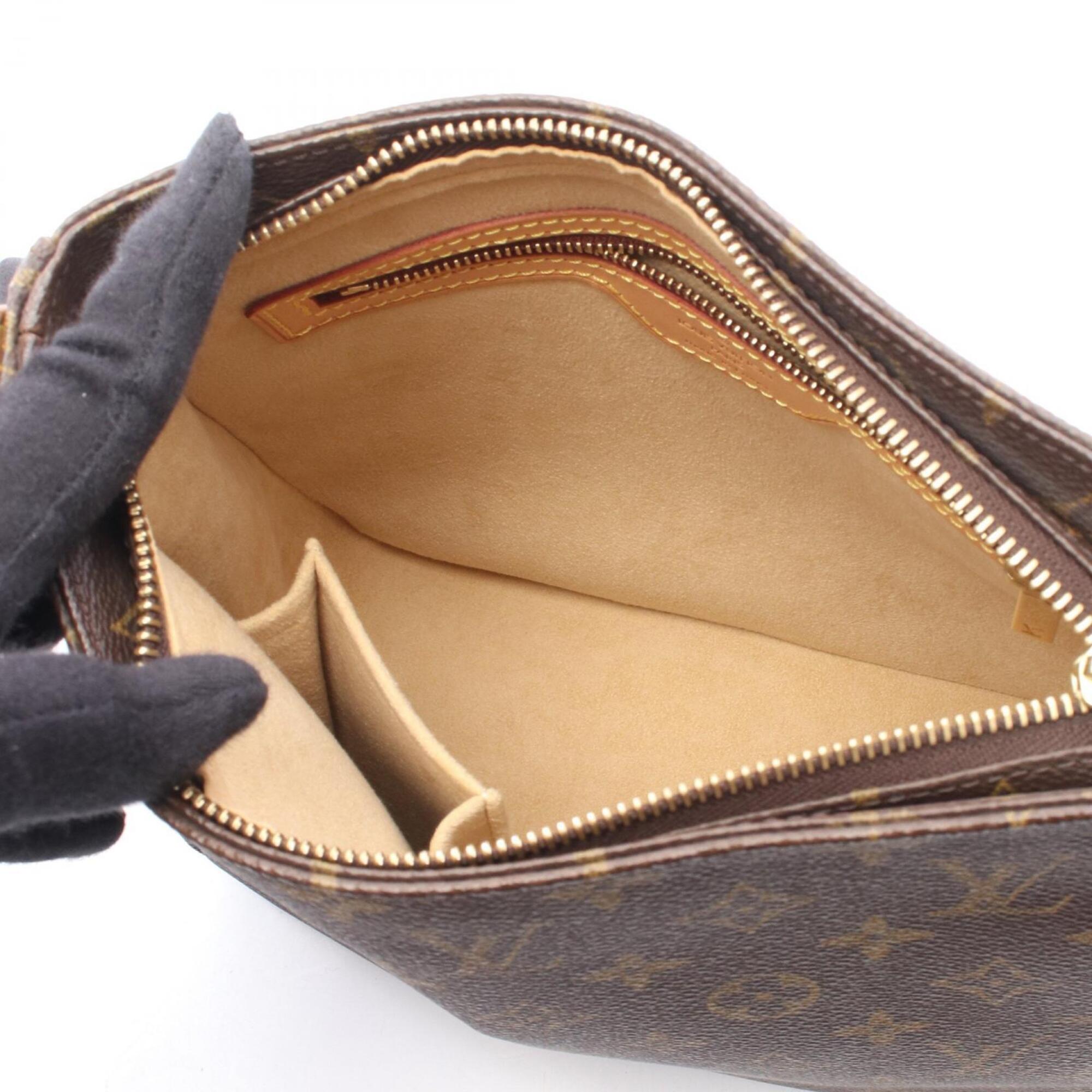 Louis Vuitton Brown Monogram Coated Canvas Monogram Leather Handbag Shoulder Bag (Pre-Owned)